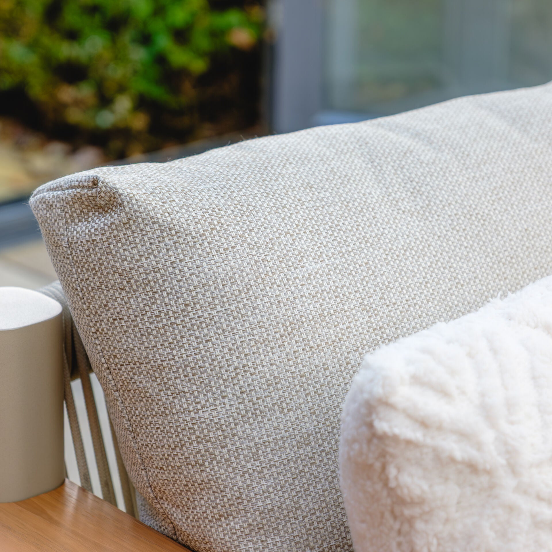Sicily 3 Seater Sofa - Latte Frame-Latte Cushion