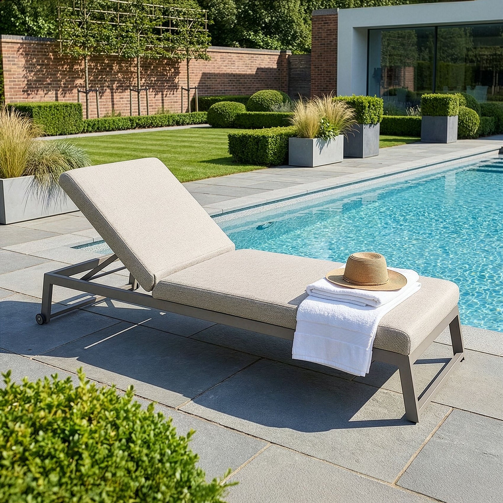 Allure Sunlounger - Latte