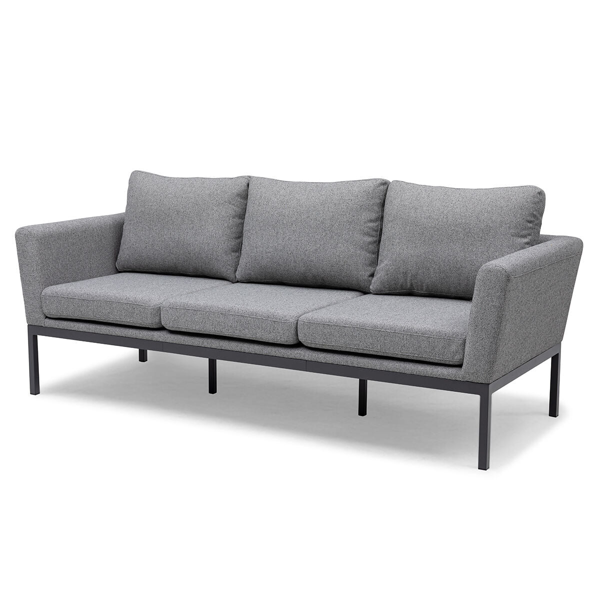Pulse 3 Seater Sofa Set with Rising Table - Zinc Grey