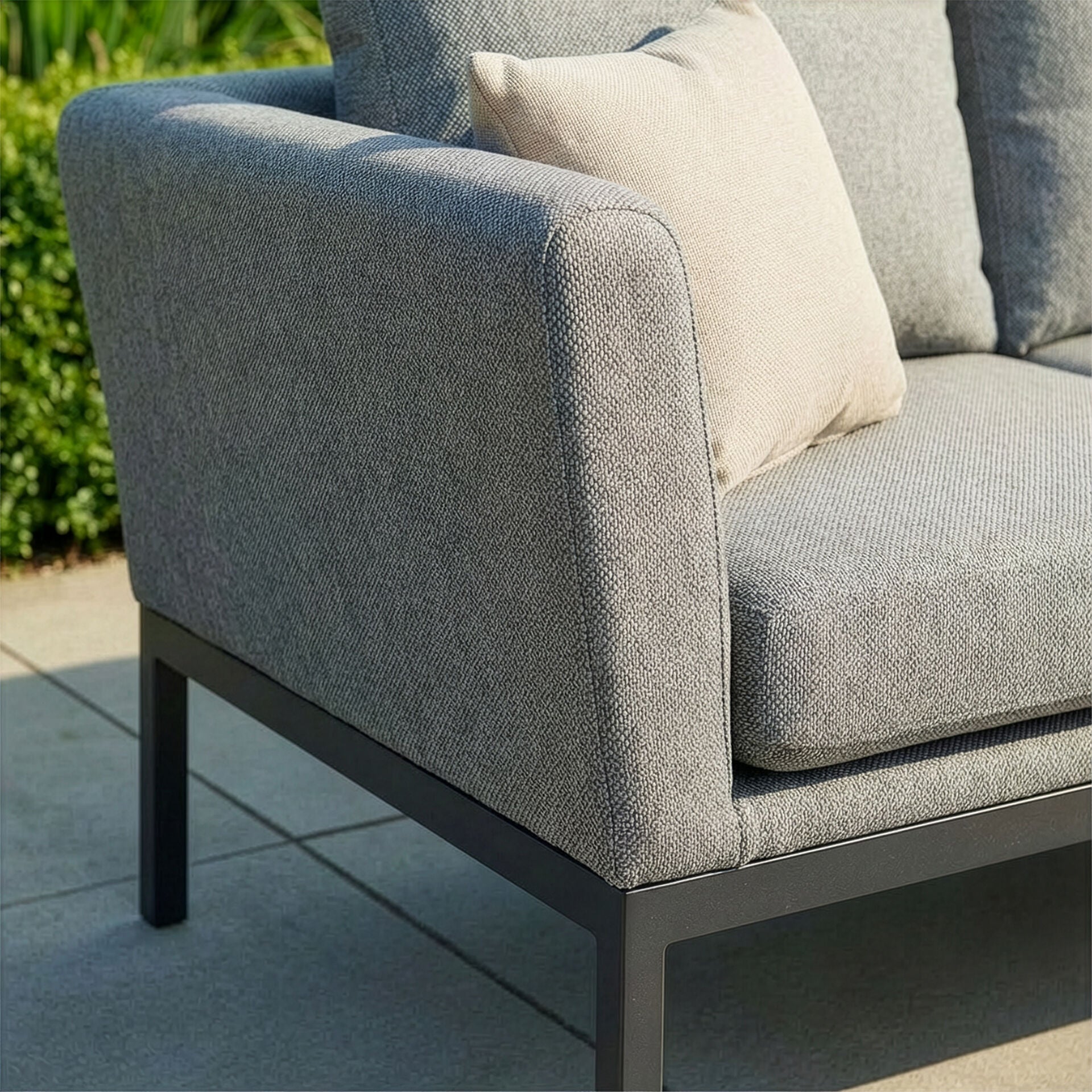 Pulse Deluxe Square Corner Dining Set with Rising Table - Zinc Grey