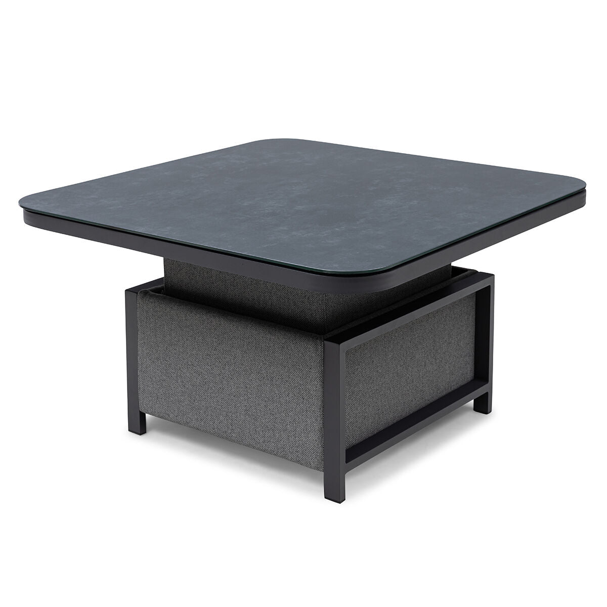 Pulse Deluxe Square Corner Dining Set with Rising Table - Zinc Grey