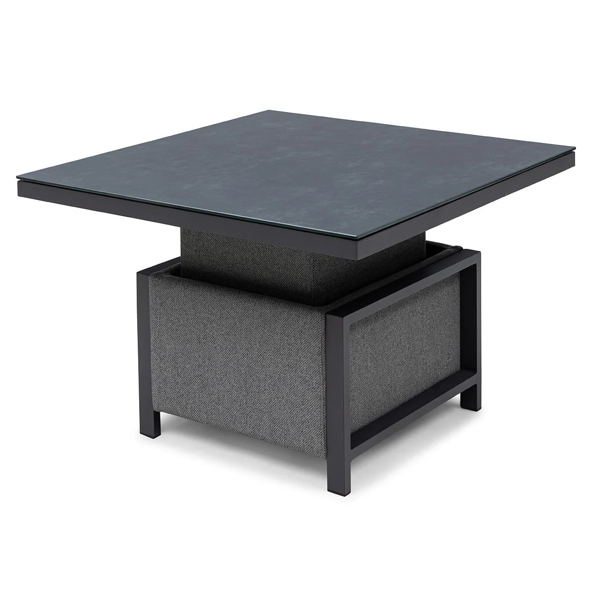 Pulse Square Corner Dining Set with Rising Table - Zinc Grey