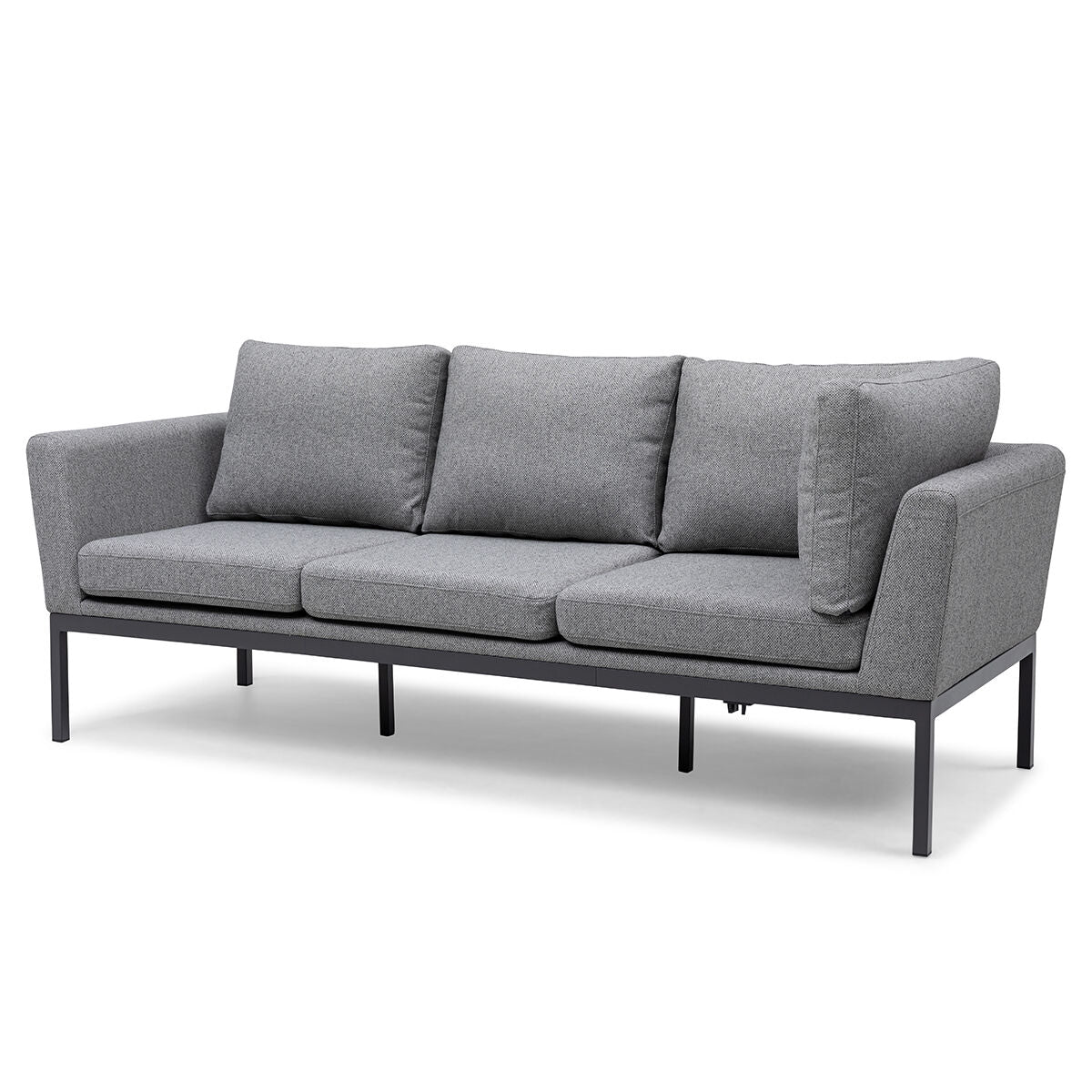 Pulse Square Corner Dining Set with Rising Table - Zinc Grey