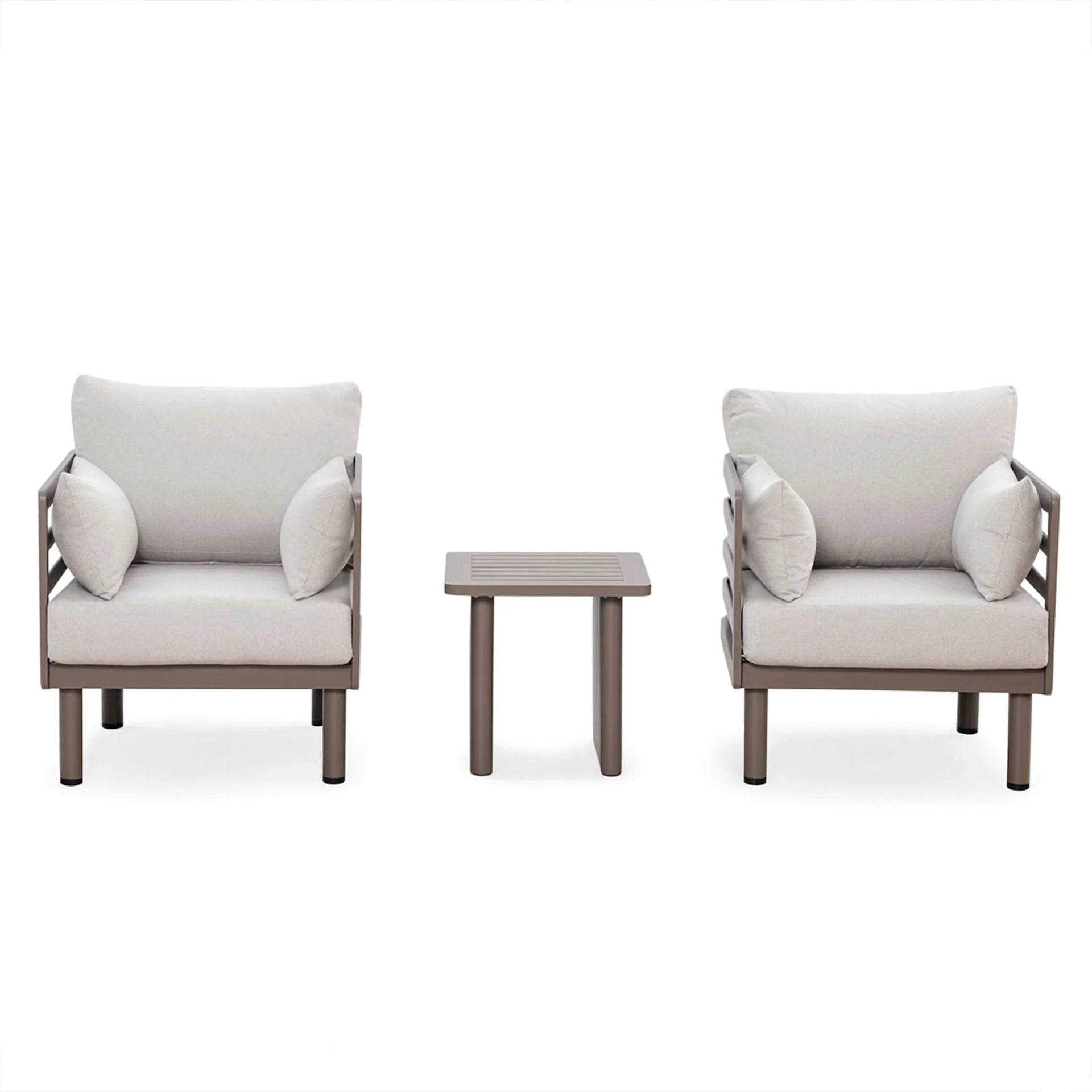 Metro Lounge Set with Square Table - Café