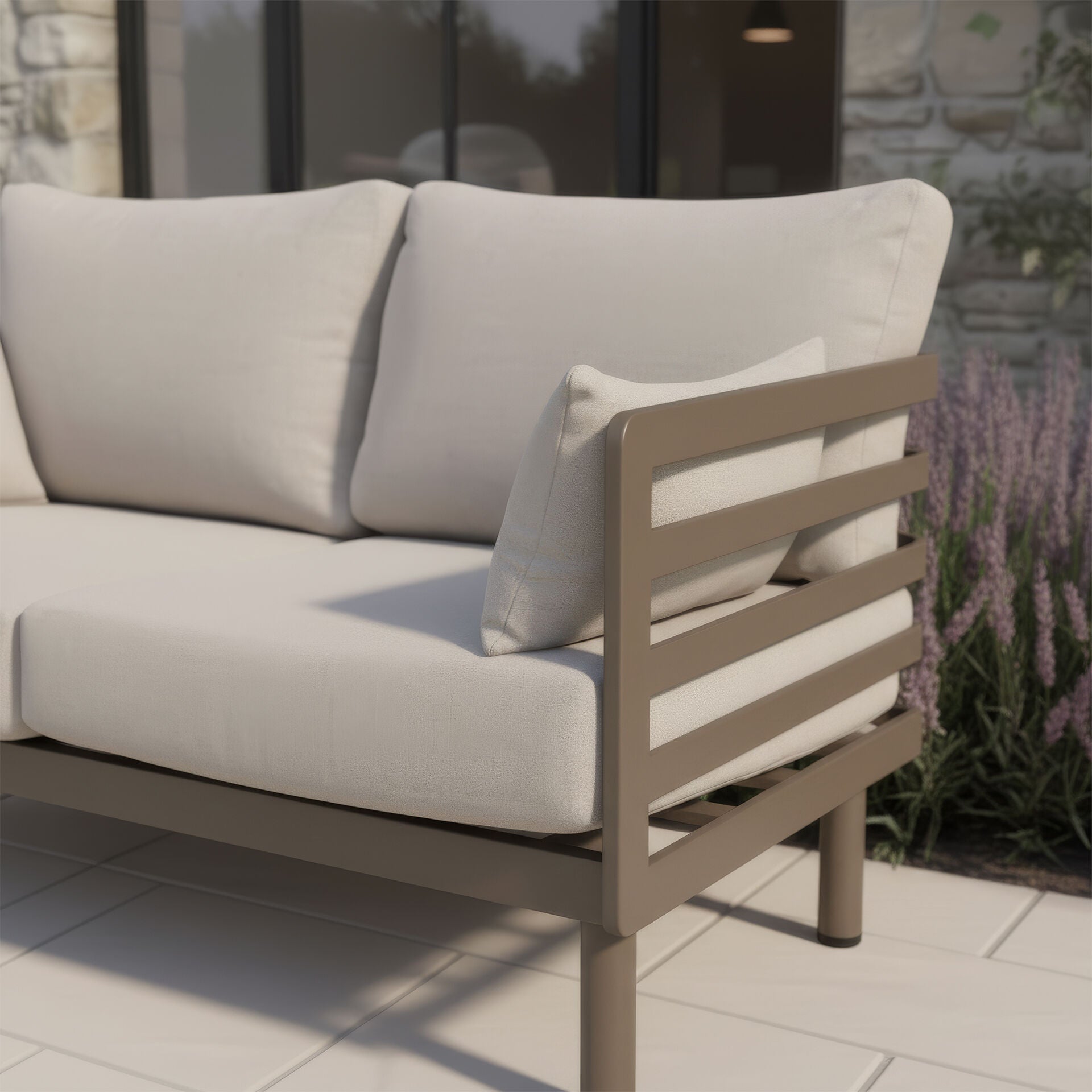 Metro 2 Seater Sofa Set with Rectangular Sintered Stone Coffee Table