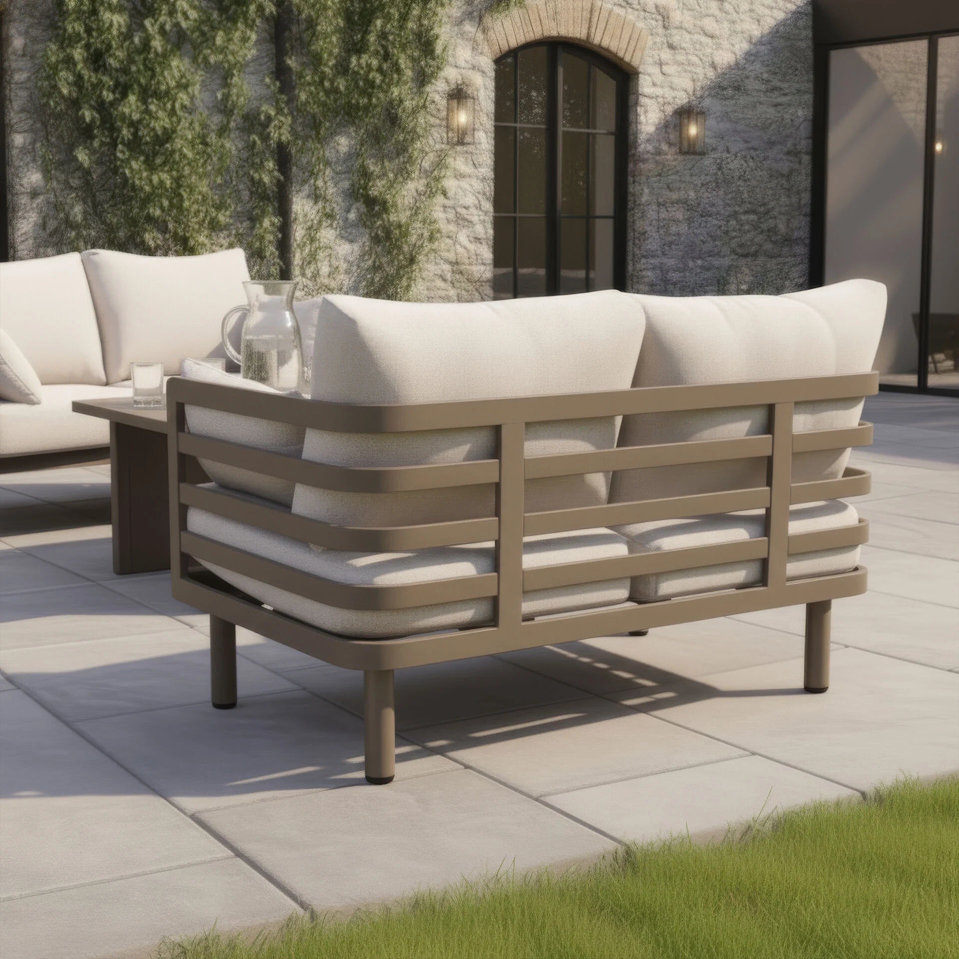 Metro 2 Seater Sofa Set with Rectangular Sintered Stone Coffee Table
