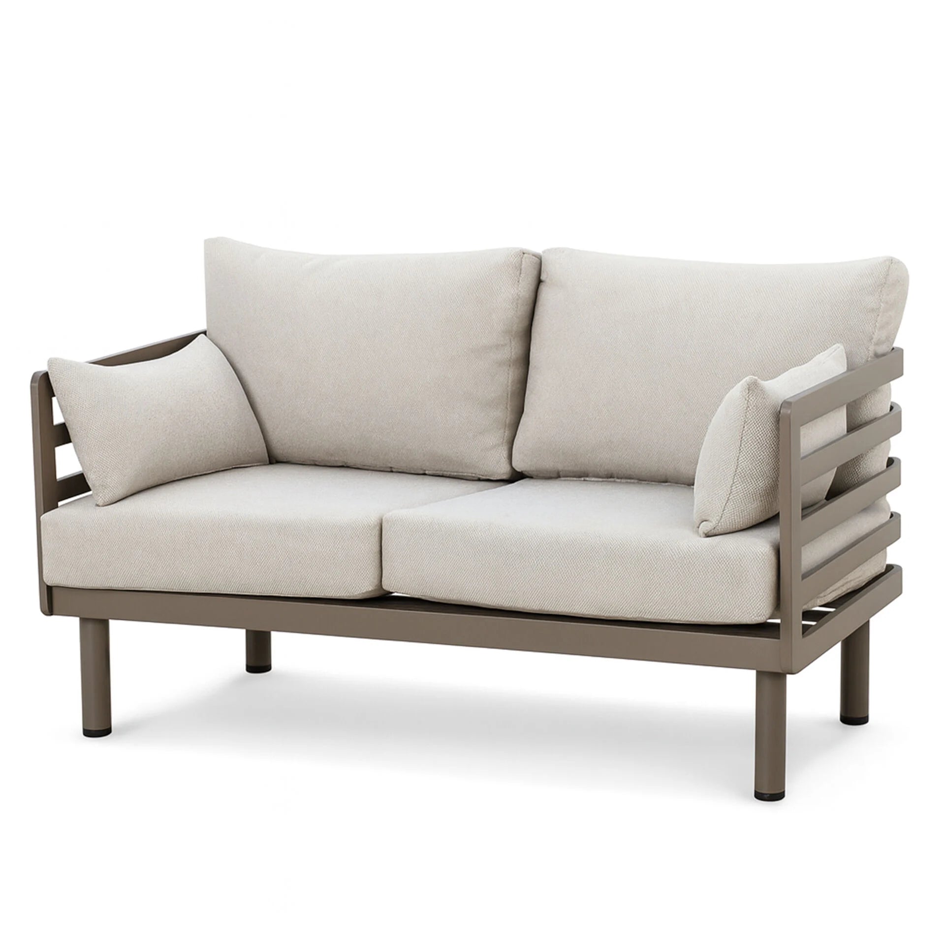 Metro 2 Seater Sofa Set with Rectangular Coffee Table - Café