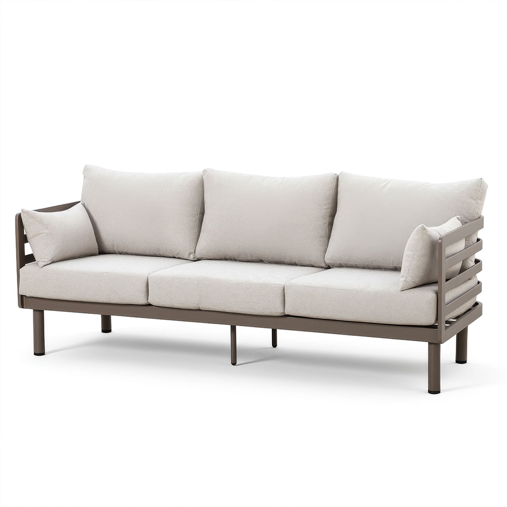 Metro 3 Seater Sofa Set with Rectangular Coffee Table - Café