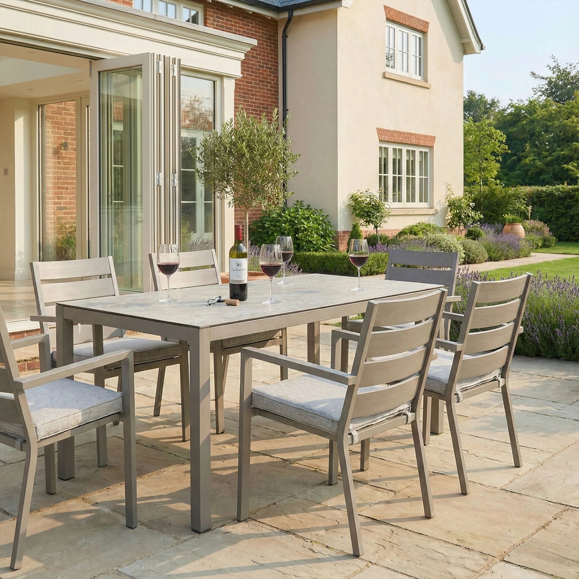 Montreal 6 Seater Rectangular Dining Table - Cool Linen