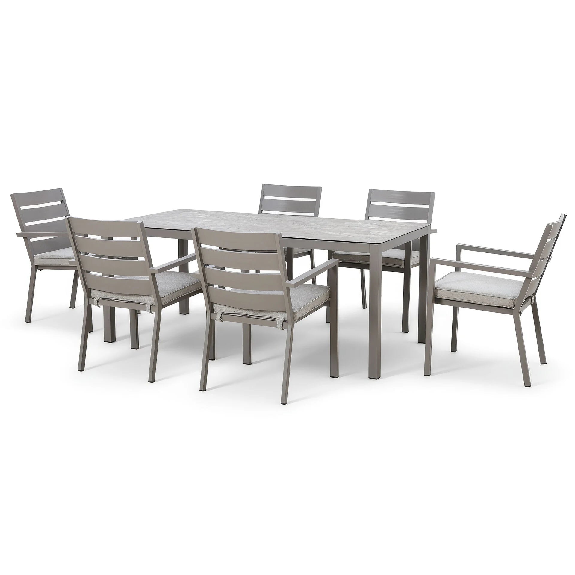 Montreal 6 Seater Rectangular Dining Table - Cool Linen
