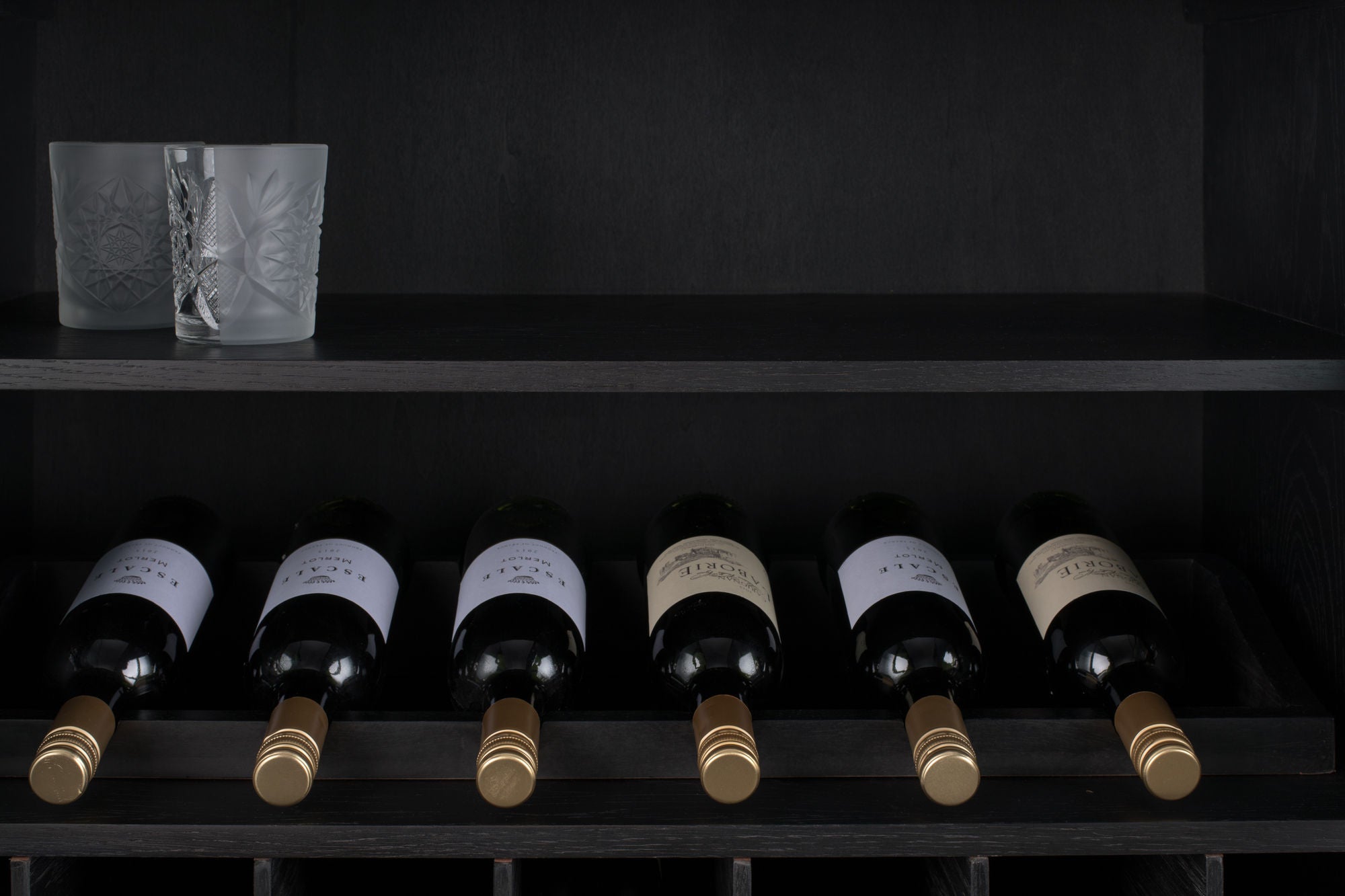 Zuiver Travis Black Oak Wood Drinks Cabinet