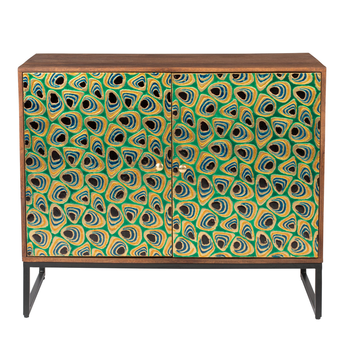 Dutchbone Meena Green Peacock Eyes Sideboard