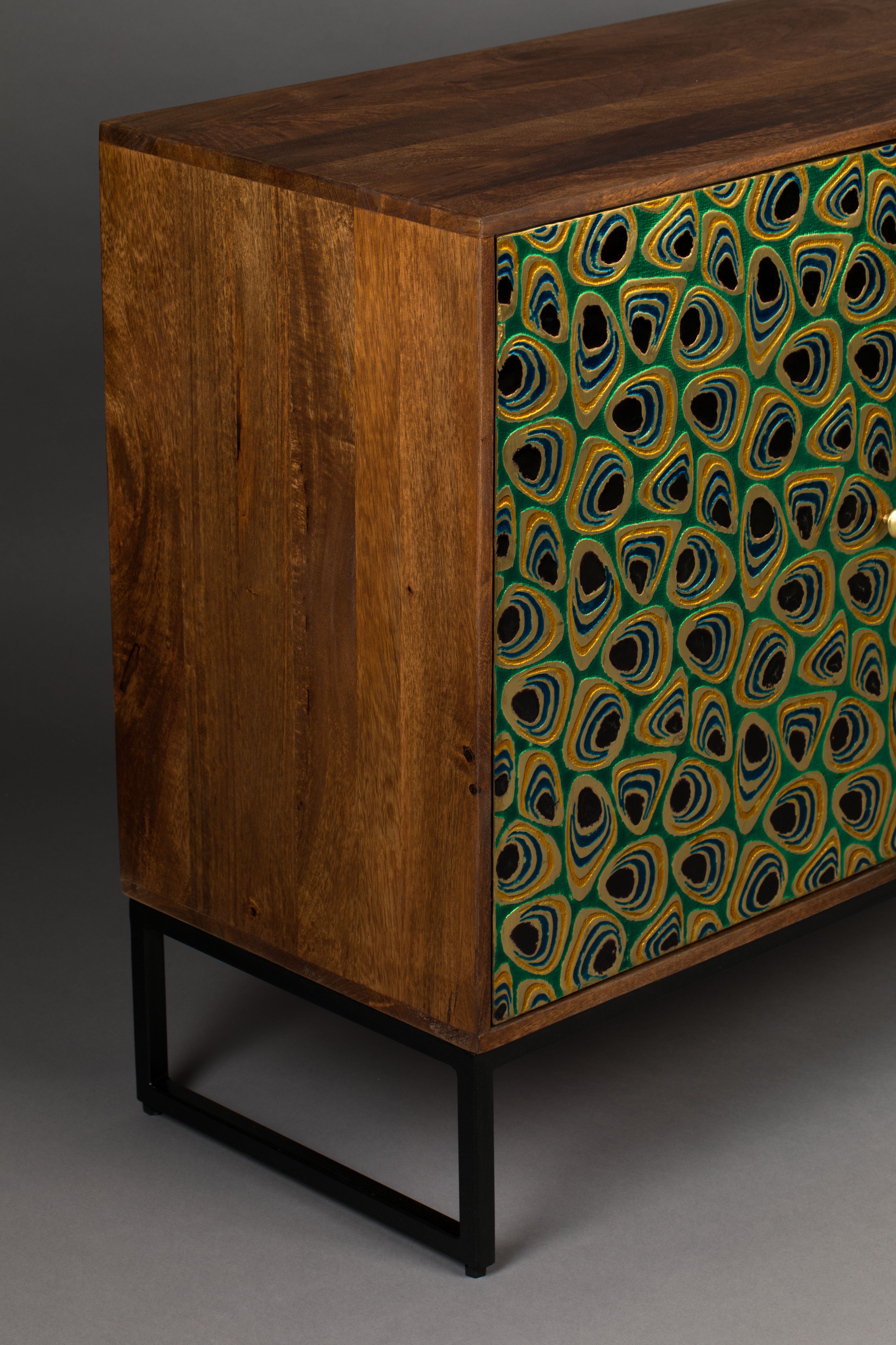 Dutchbone Meena Green Peacock Eyes Sideboard