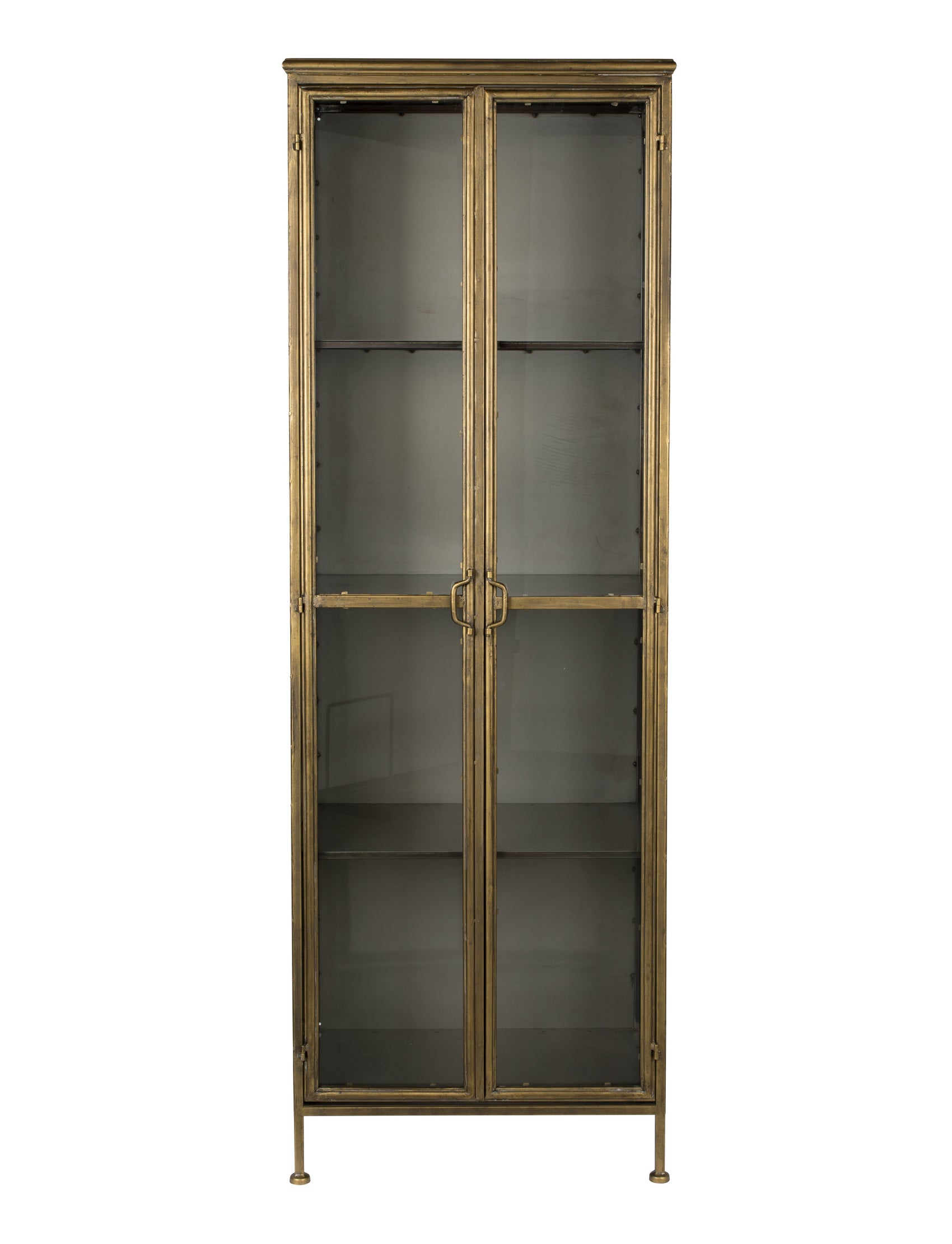 Dutchbone Gertlush Brass & Clear Class Cabinet