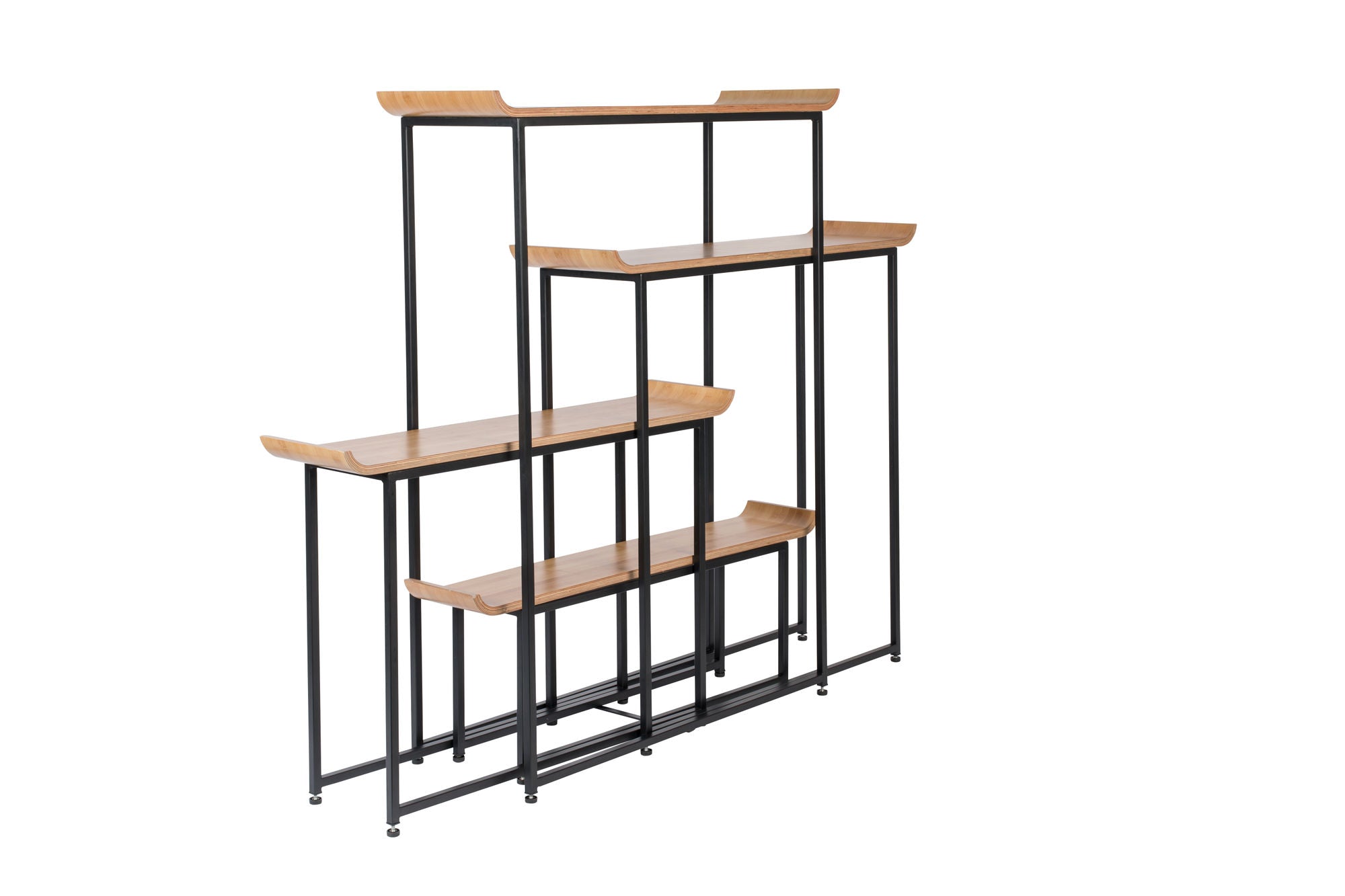 Zuiver Flodka Black & Natural Wood Display Unit