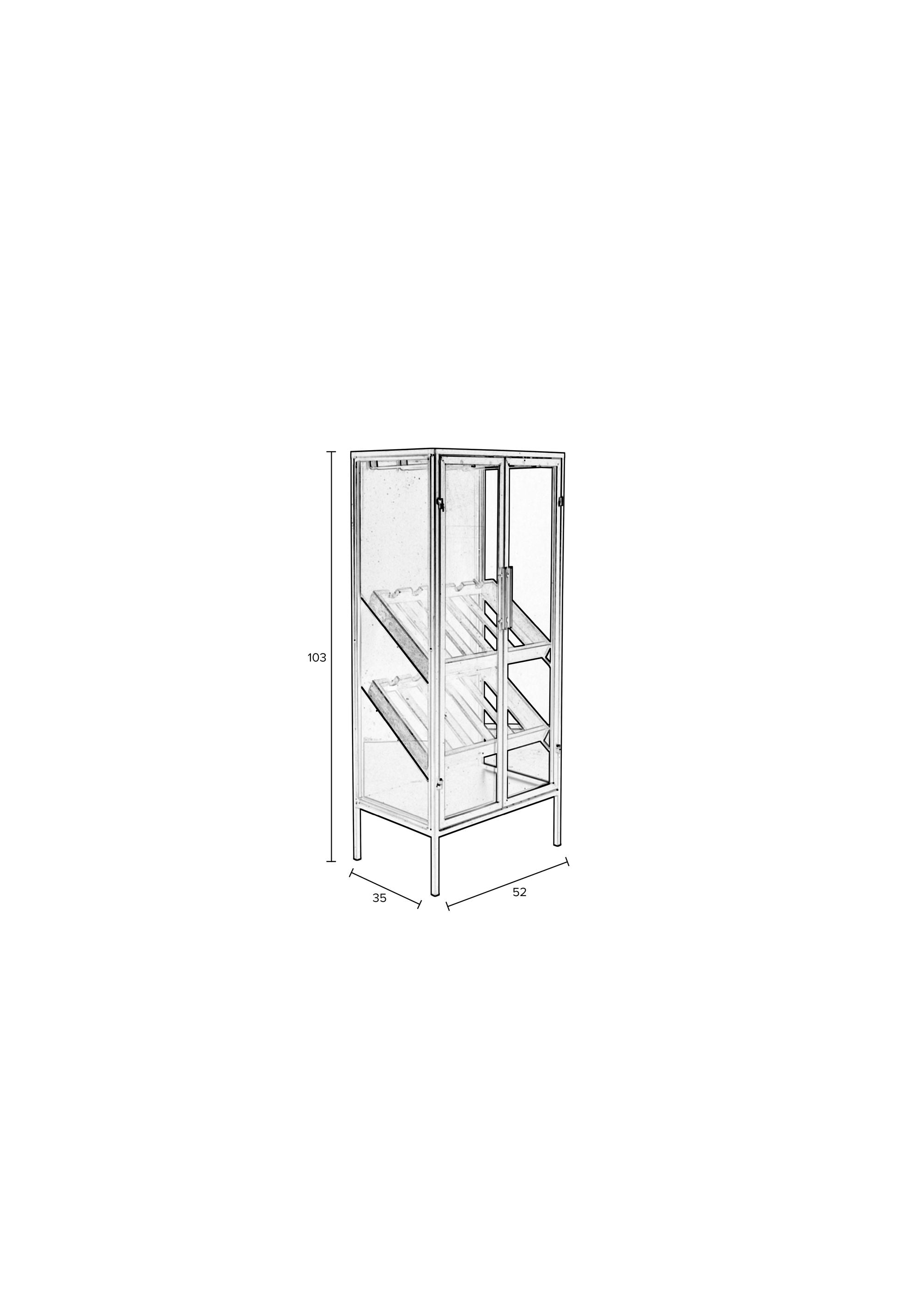 Rob Black Wood & Glass Drinks Cabinet