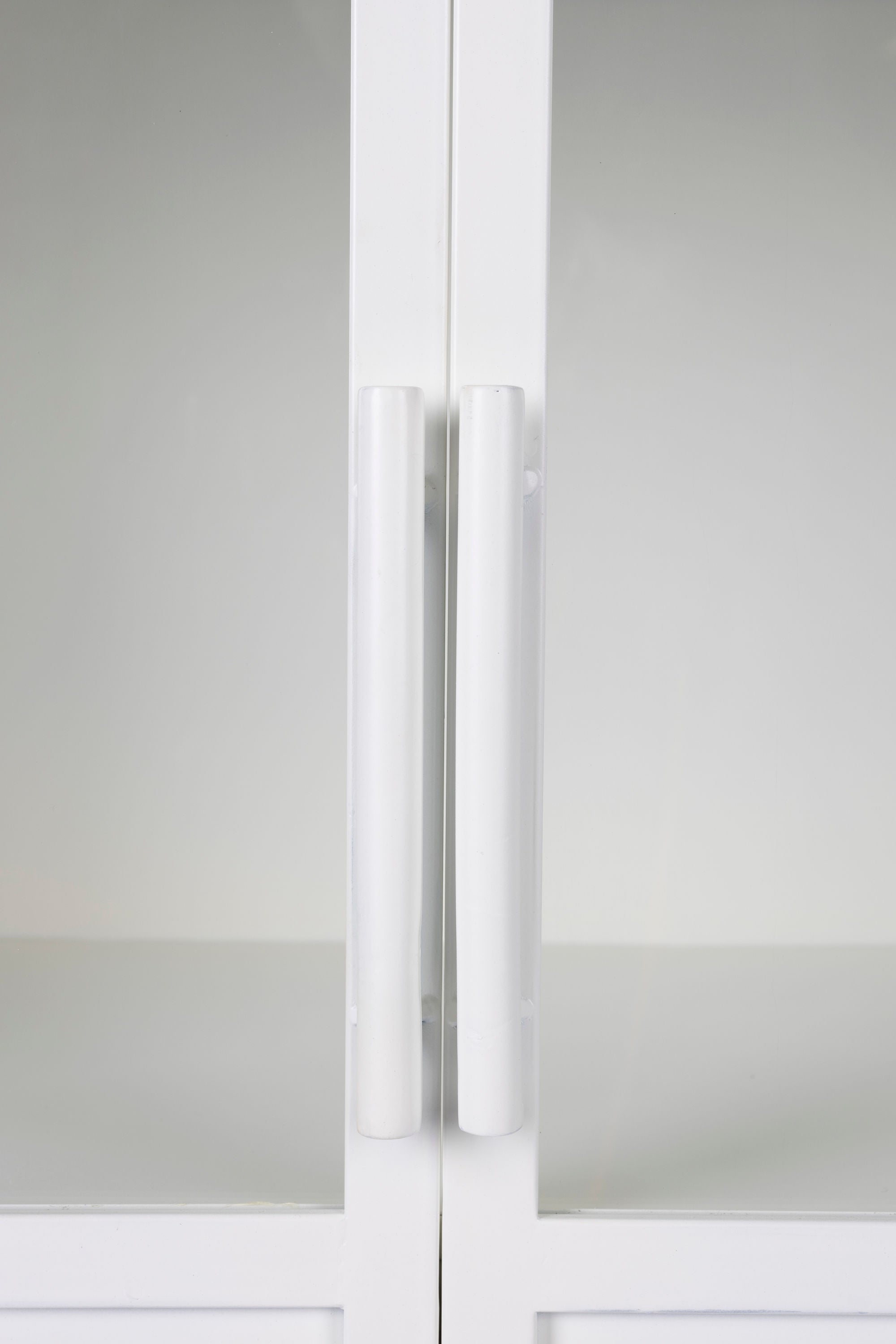 Miya White Iron & Glass High Display Cabinet