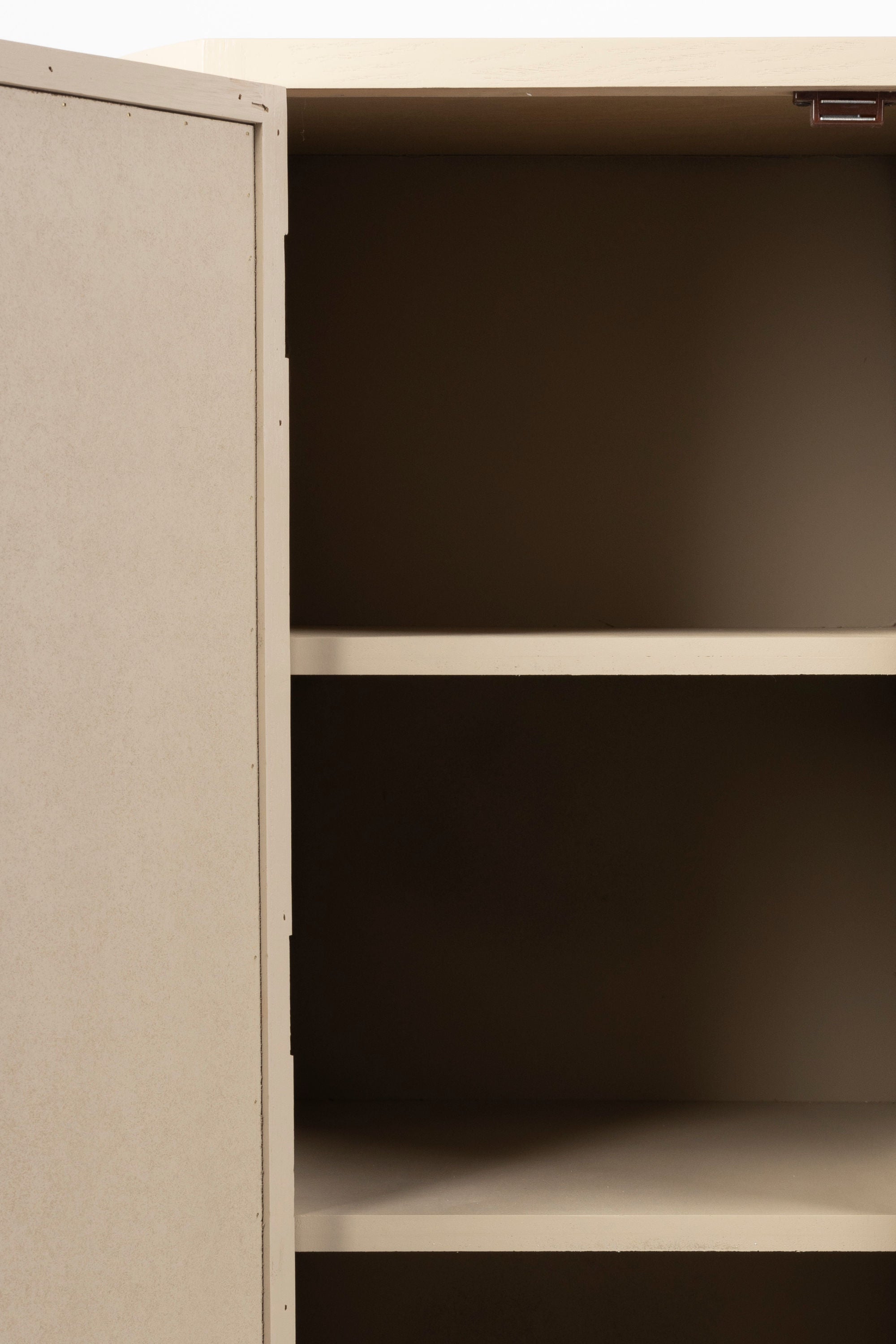 Amaya Beige Wood & Natural Rattan Cabinet