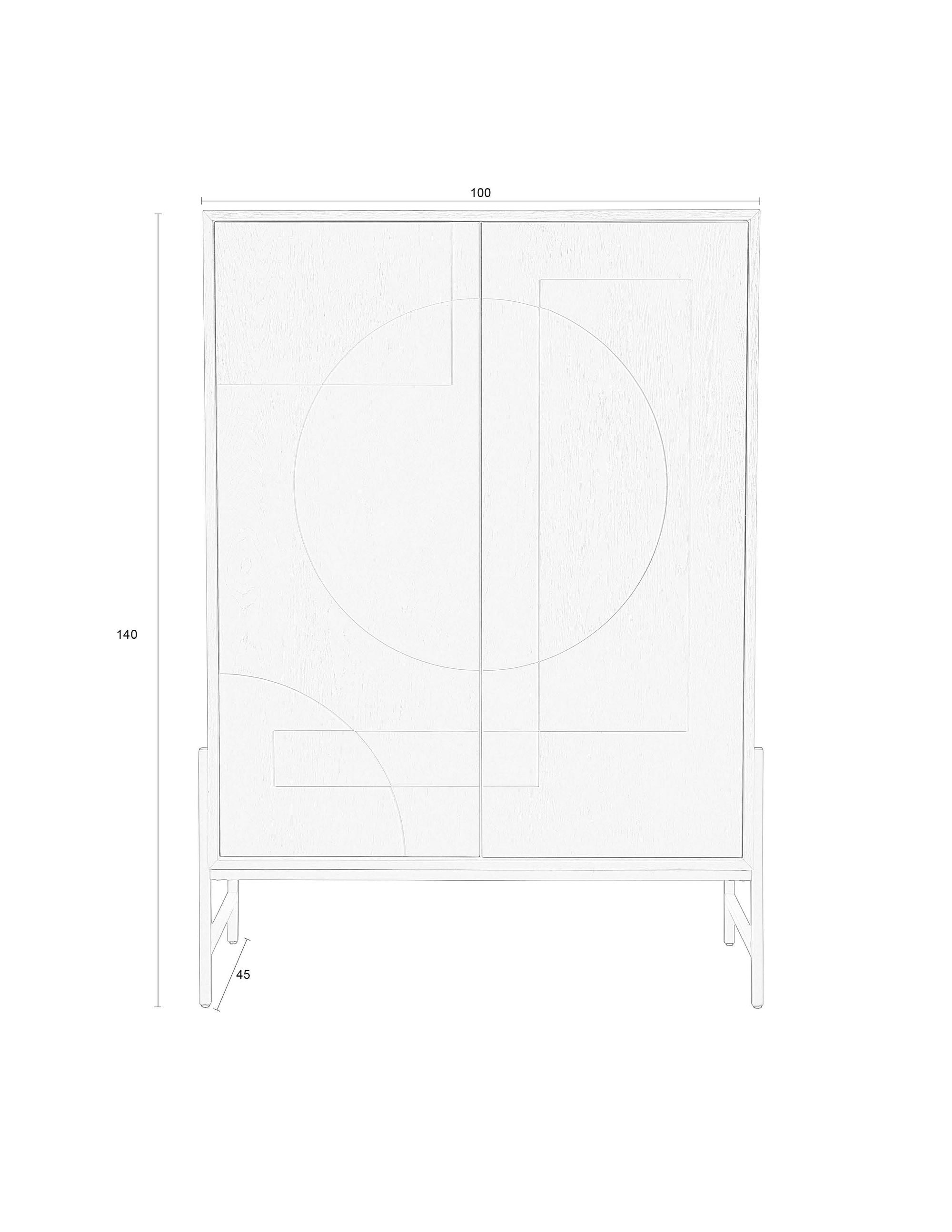 Zuiver Faces Natural Oak Wood Cabinet