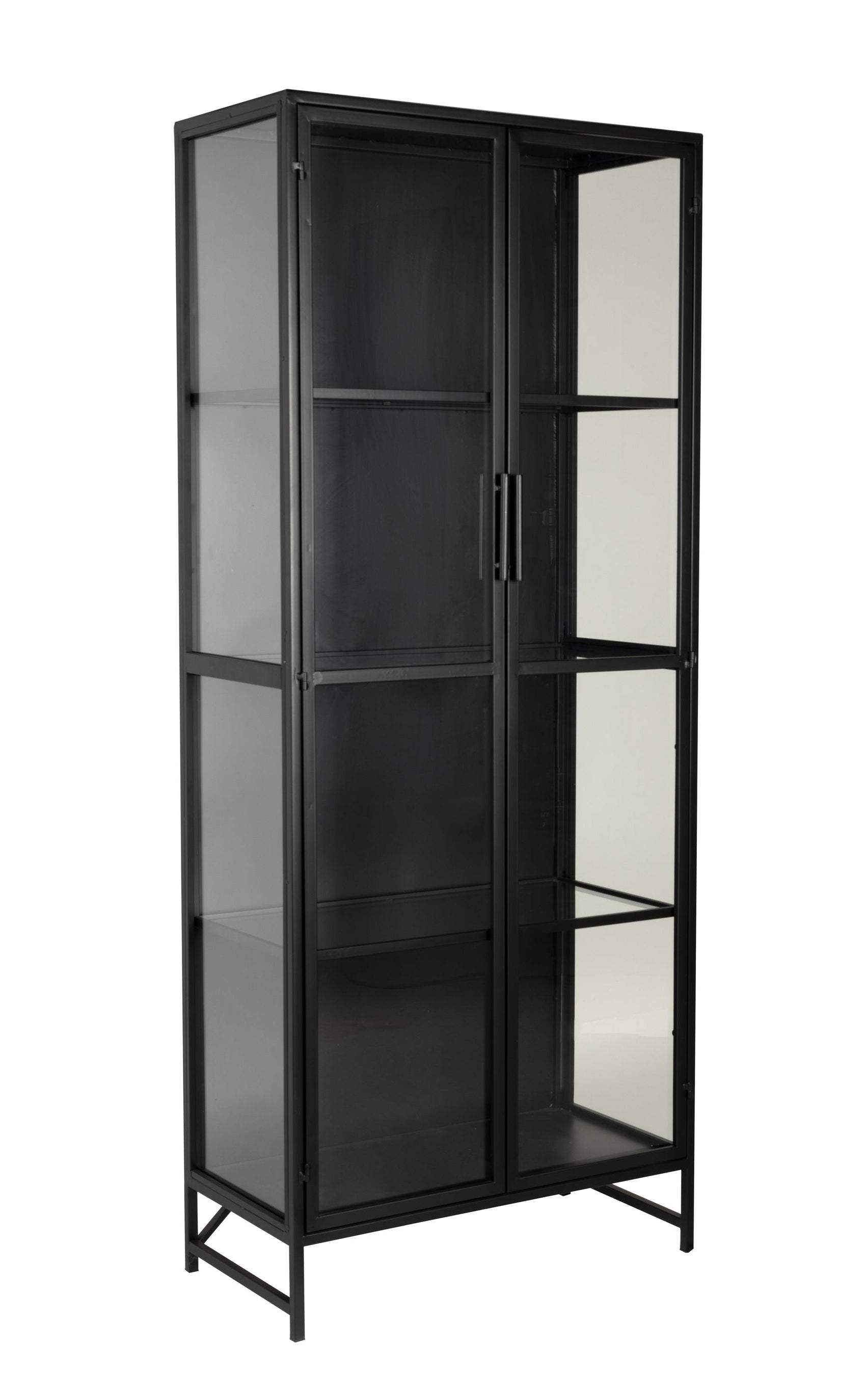 Rob Black Metal & Glass Drinks Display Unit