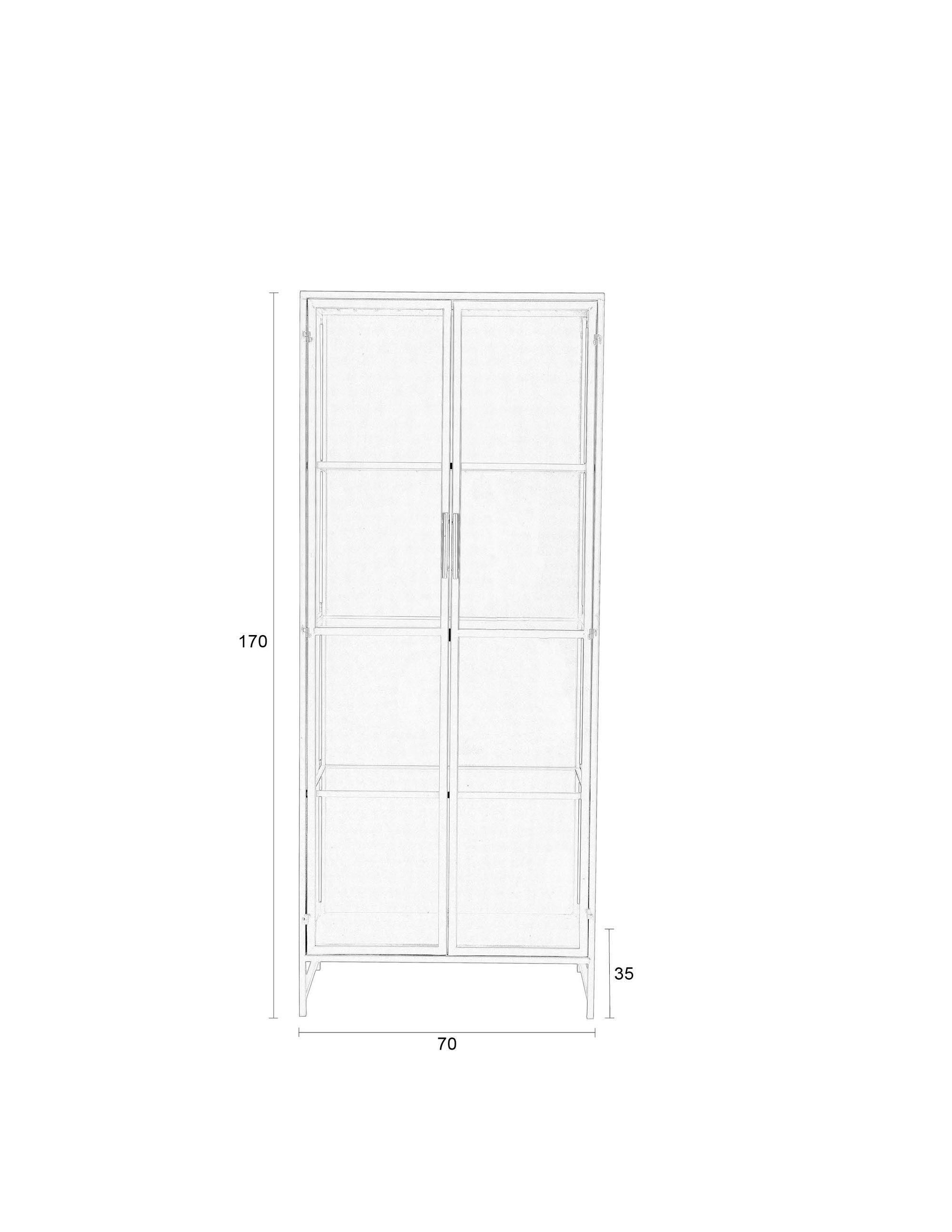 Rob Black Wood & Glass Drinks Display Unit