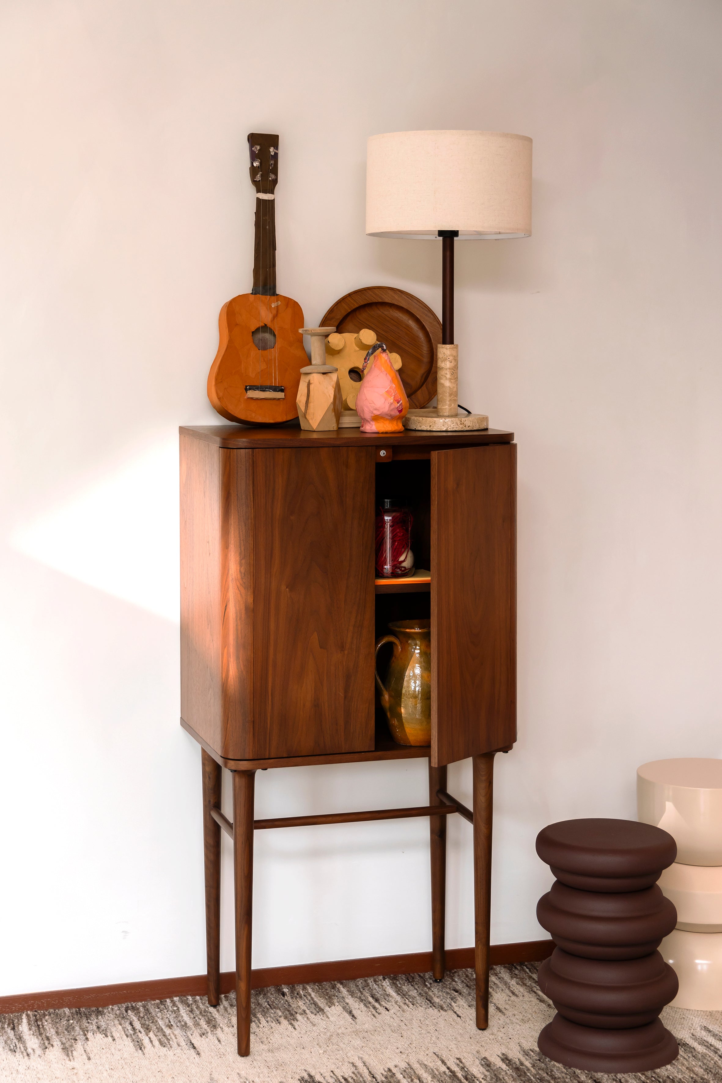 Dutchbone Morrison Walnut Brown Wood Cabinet