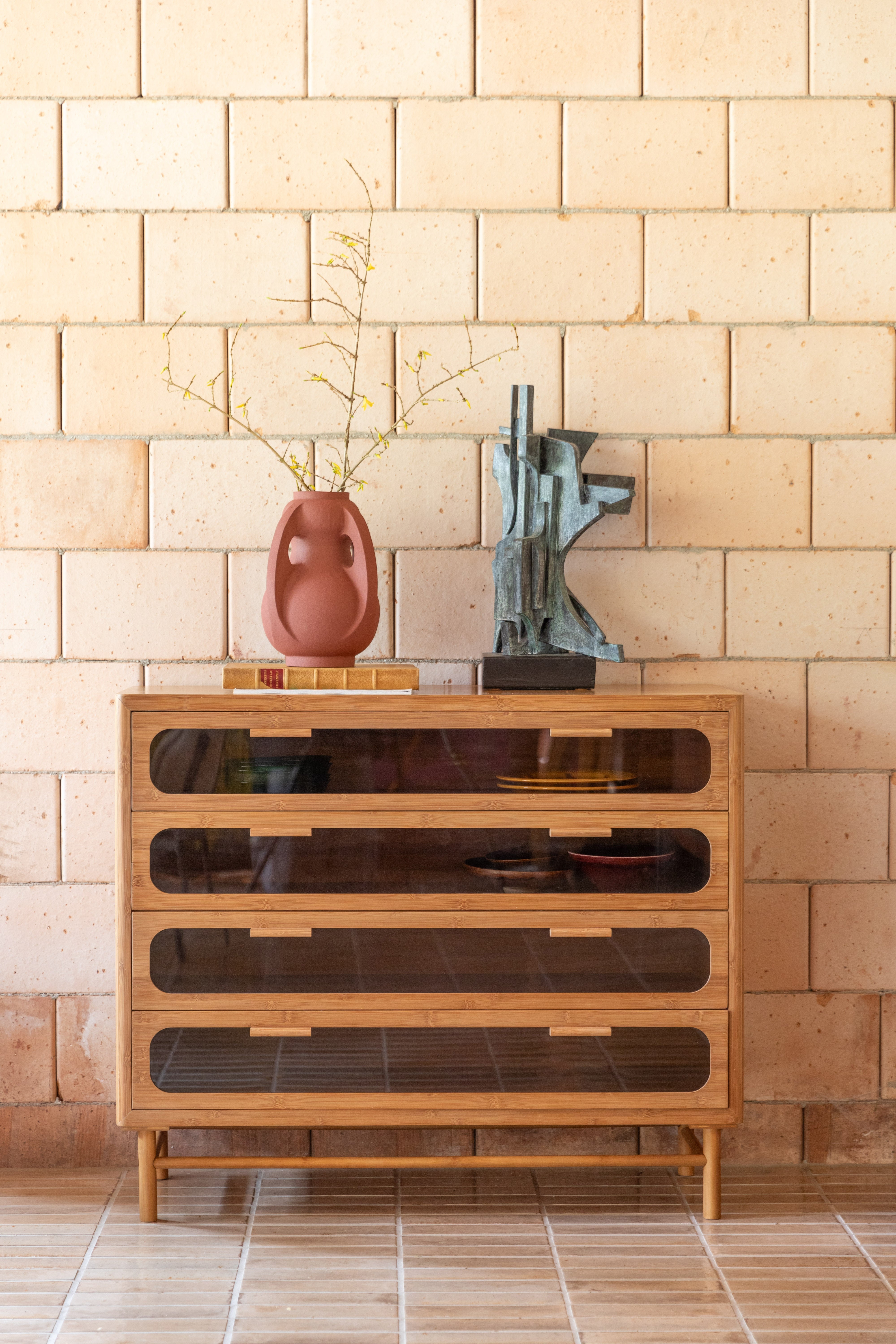 Dutchbone Caroun Natural Bamboo Chest of Drawers