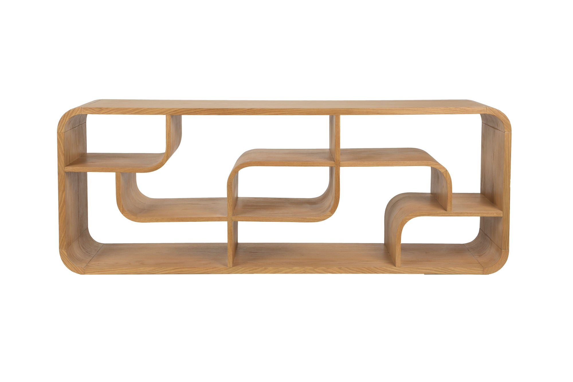 Zuiver Seven Abstract Natural Oak Wood Display Unit