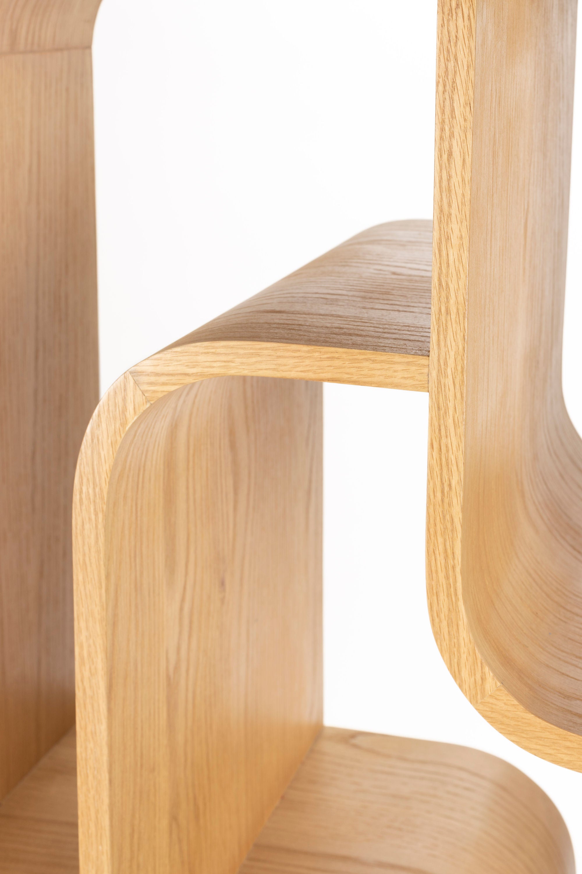 Zuiver Seven Abstract Natural Oak Wood Display Unit