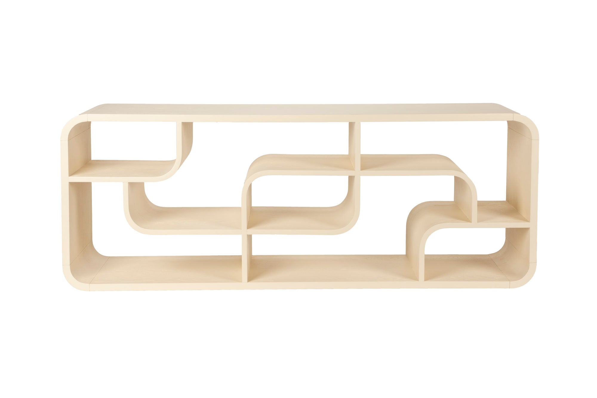 Zuiver Seven Abstract Beige Oak Wood Display Unit