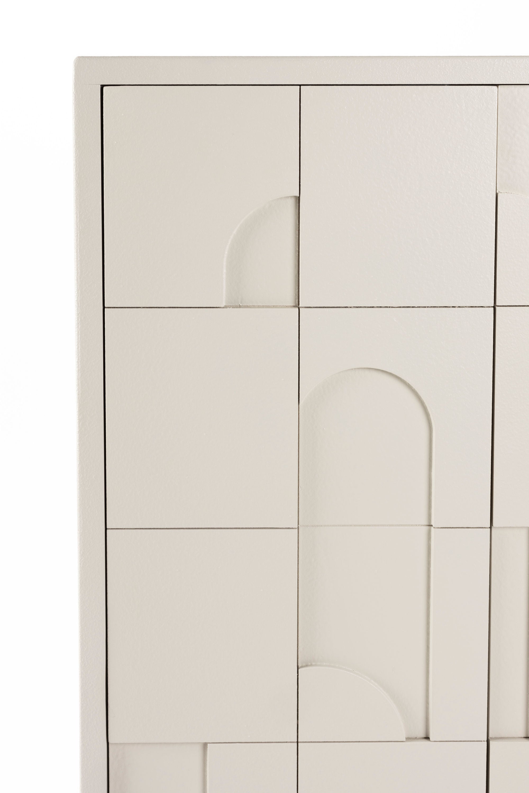 Funk Geometric Off White Low Cabinet