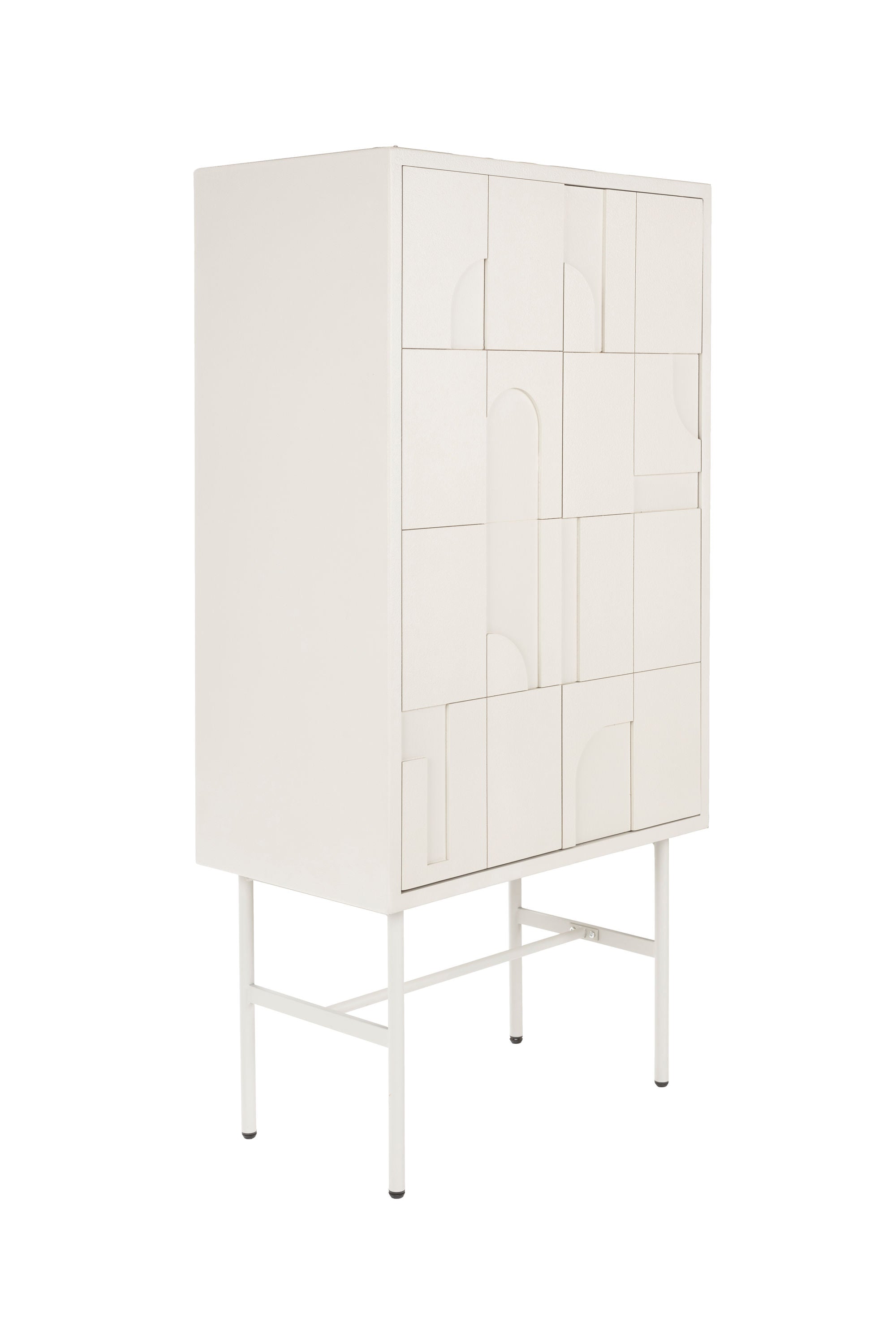 Funk Geometric Off White High Cabinet