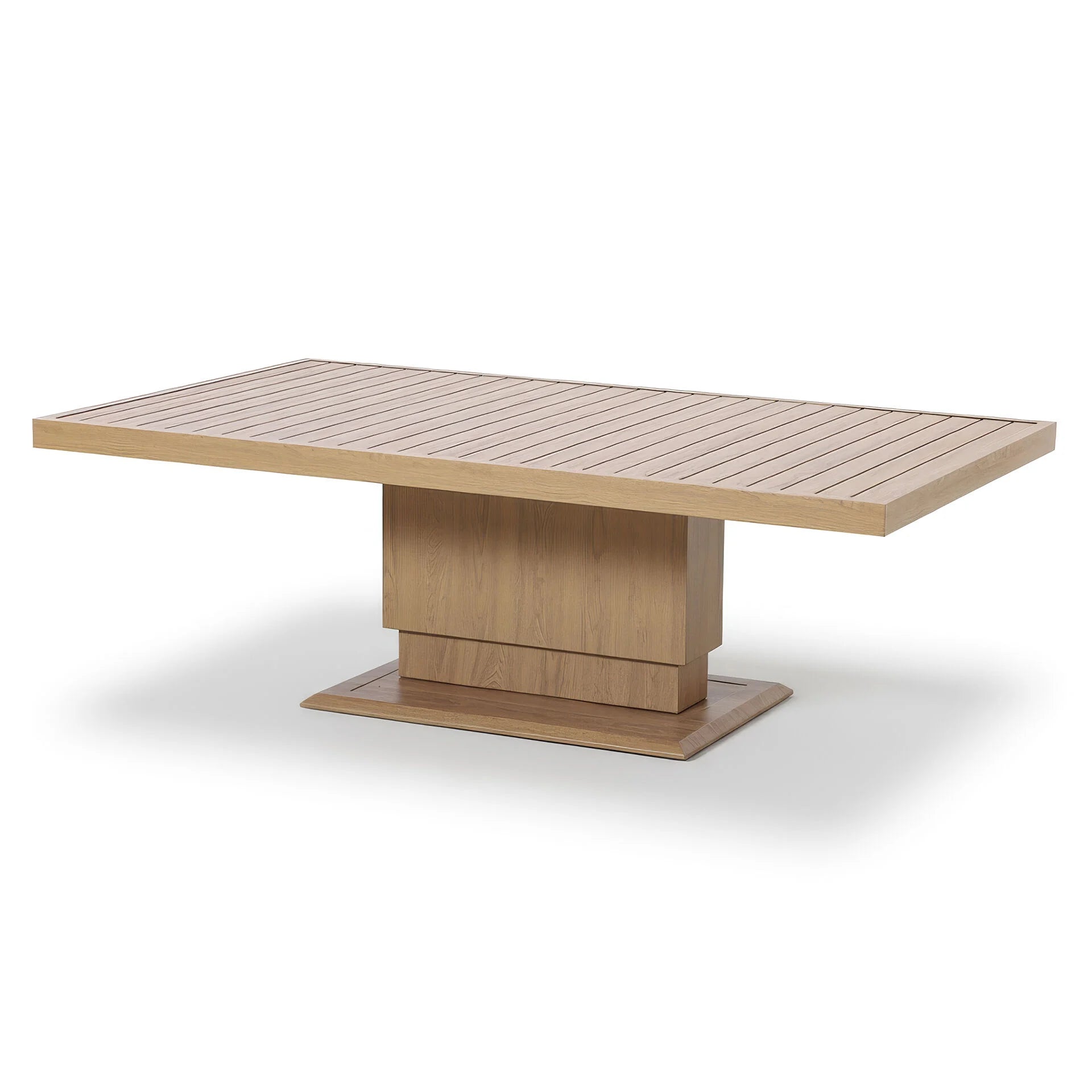 New York 3 Seater Sofa Set with Rising Table - Wood Effect