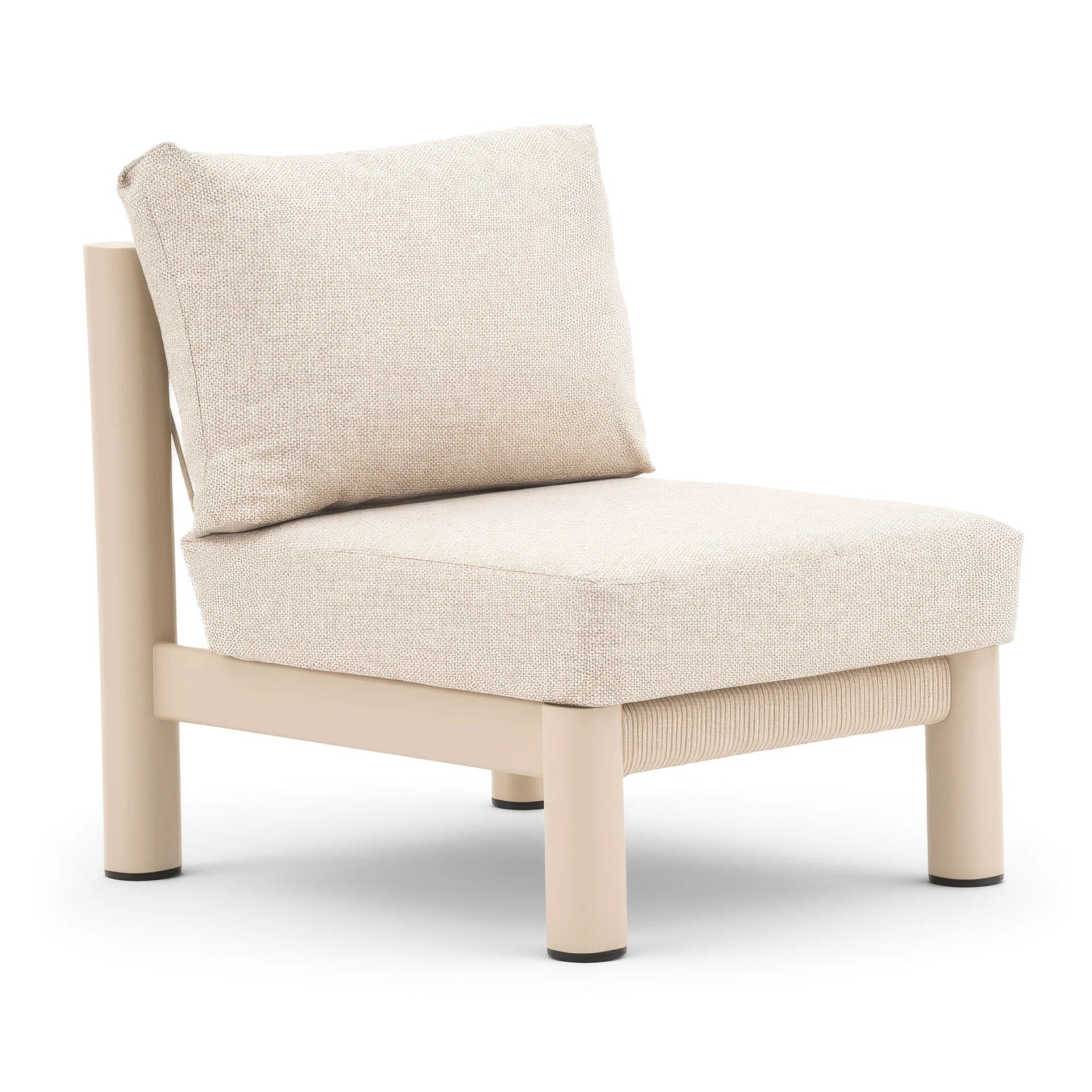 Sicily Large Corner Sofa Set - Latte Frame-Latte Cushions