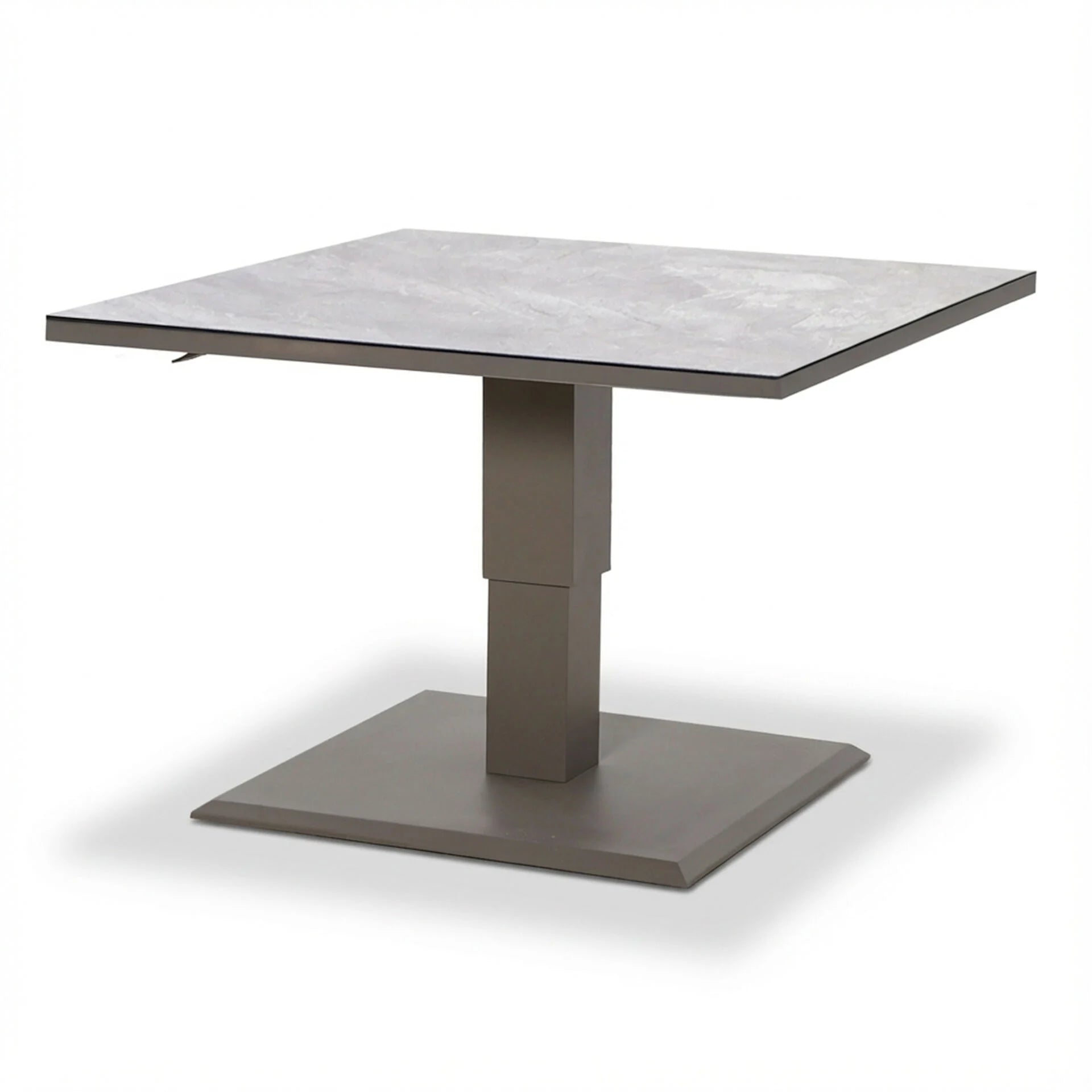 Montreal Small Corner Dining Set with Square Rising Table - Cool Linen