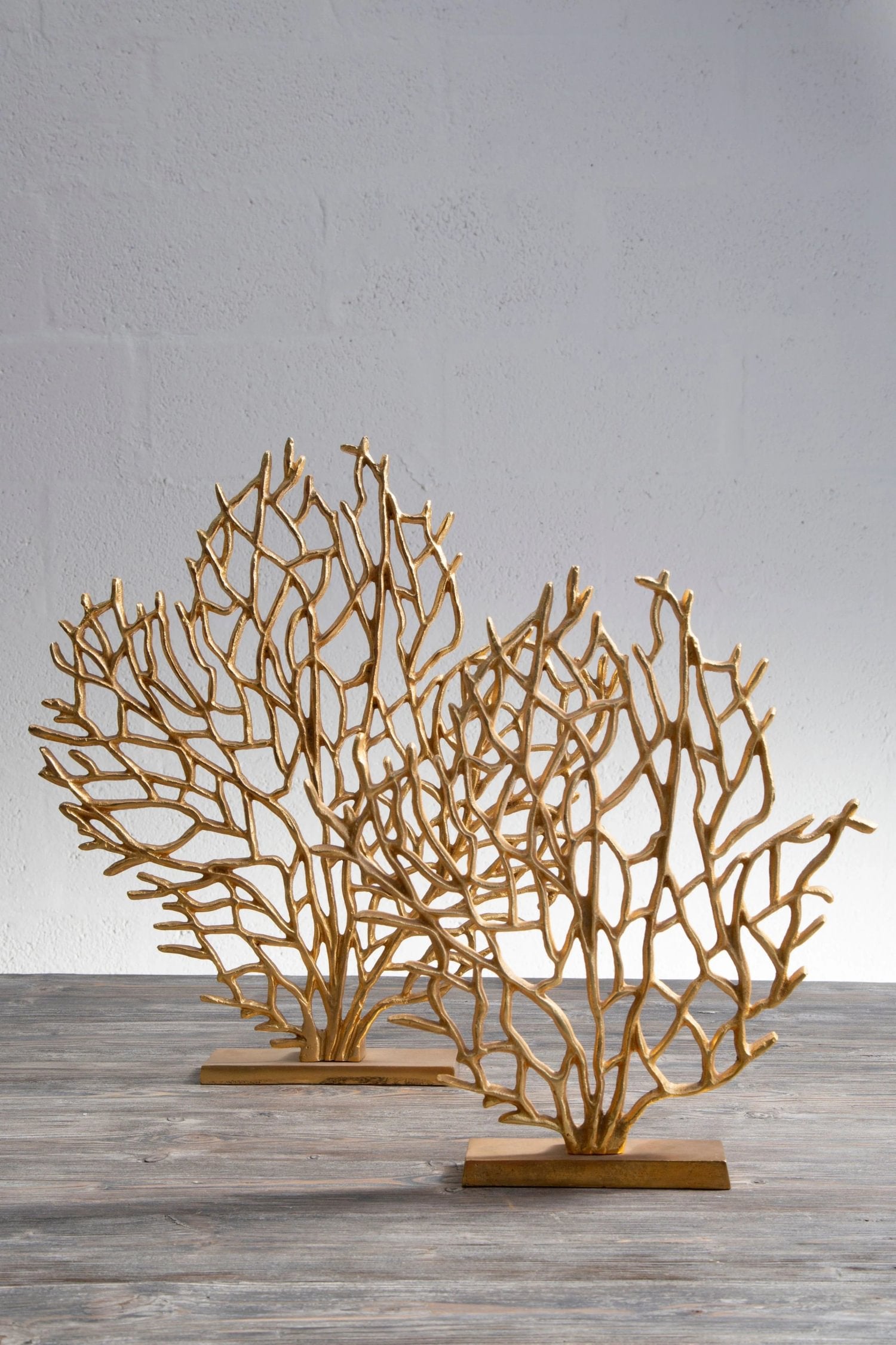 Atelier Small Gold Finish Aluminium Coral Sculpture