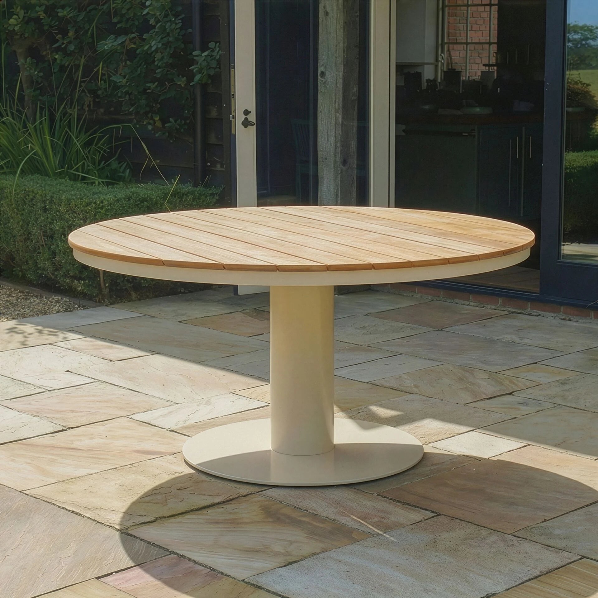 Sicily 160cm Round Table - Latte