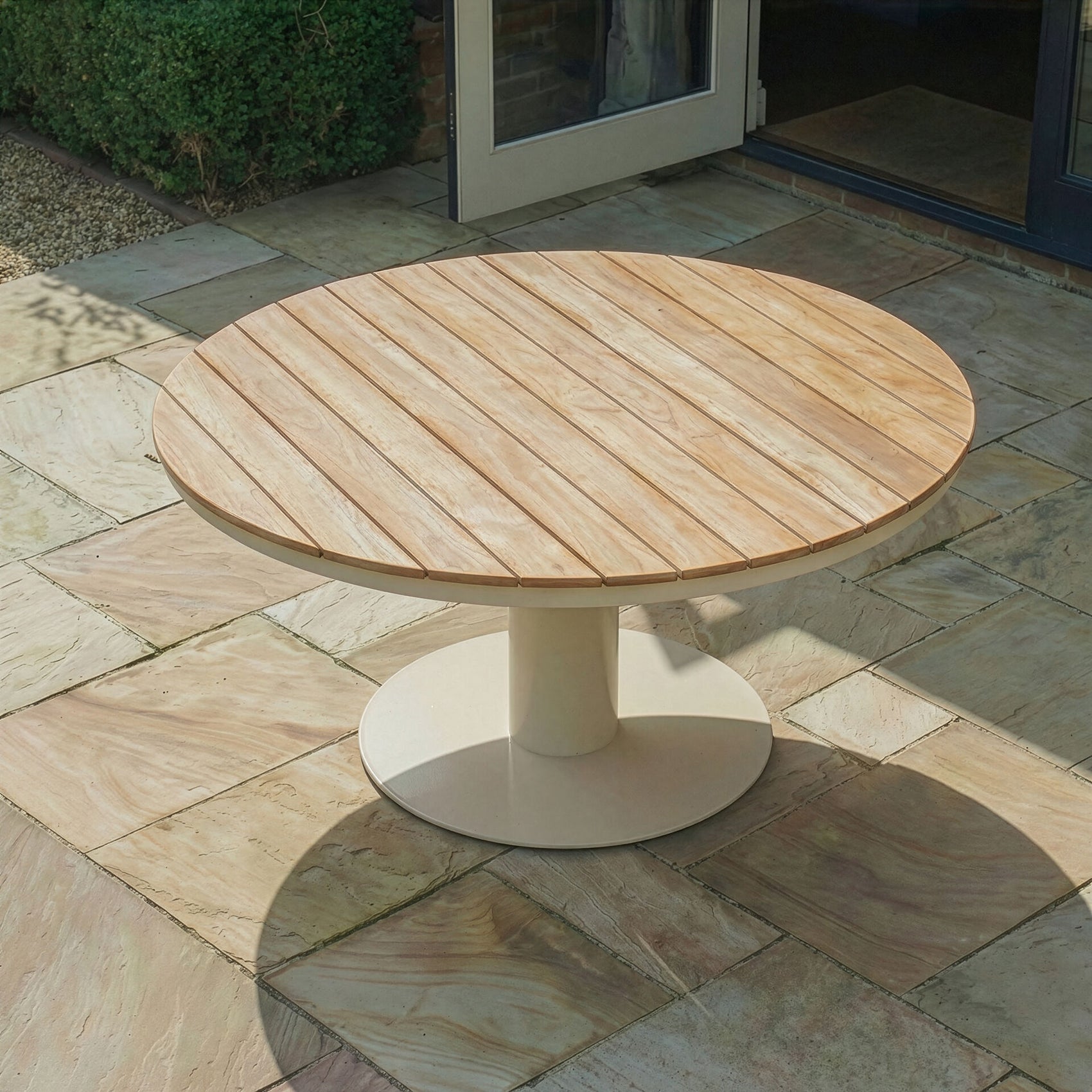 Sicily 160cm Round Table - Latte
