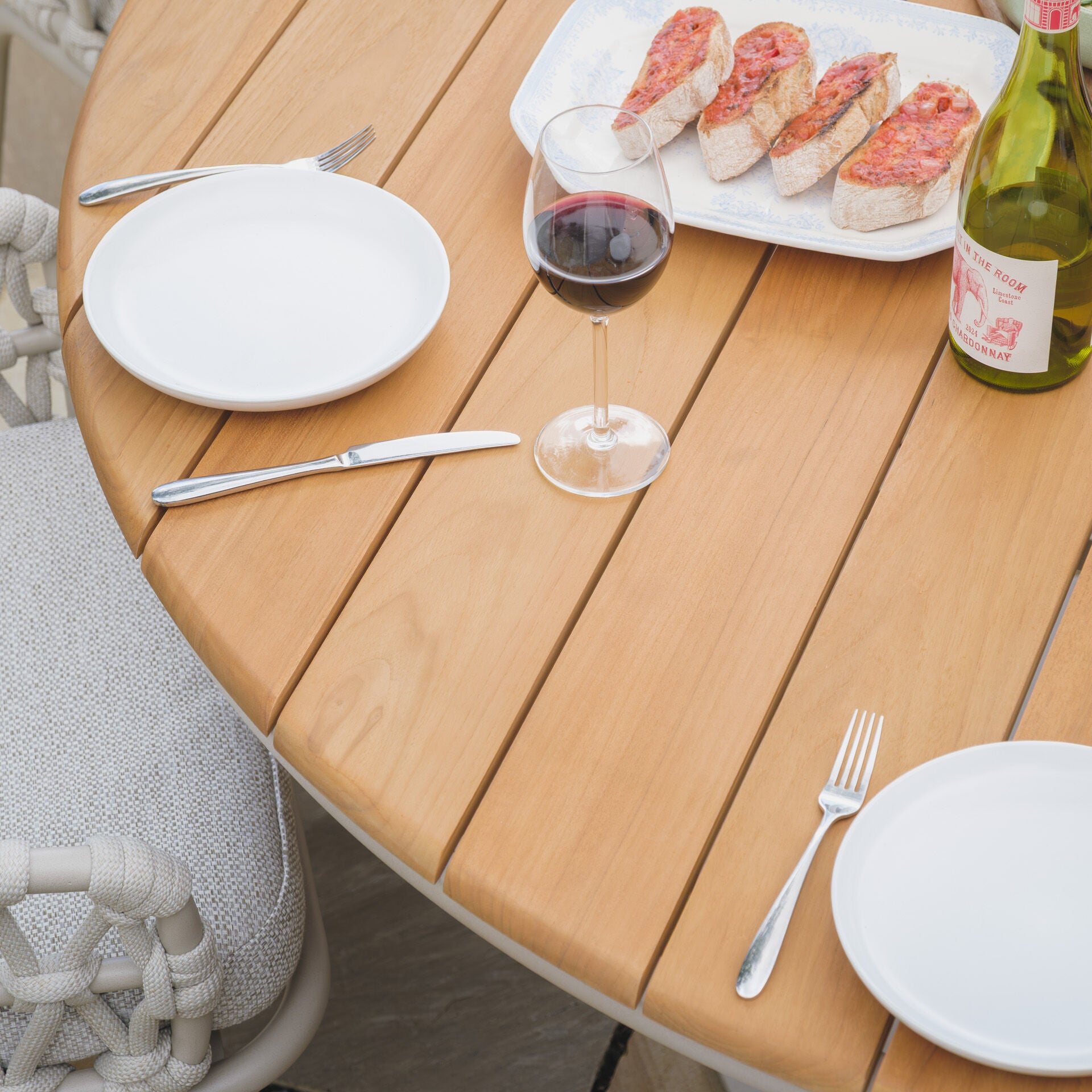 Sicily 160cm Round Table - Latte