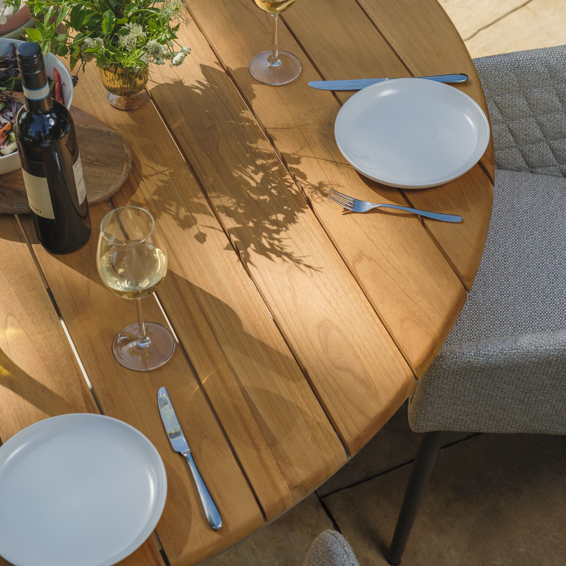 Sicily 160cm Round Table - Latte