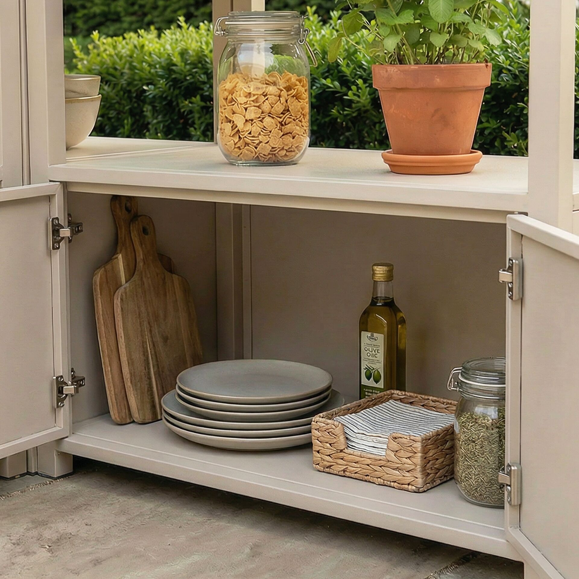 Sicily 3Pc Outdoor Kitchen with Sintered Top - Latte