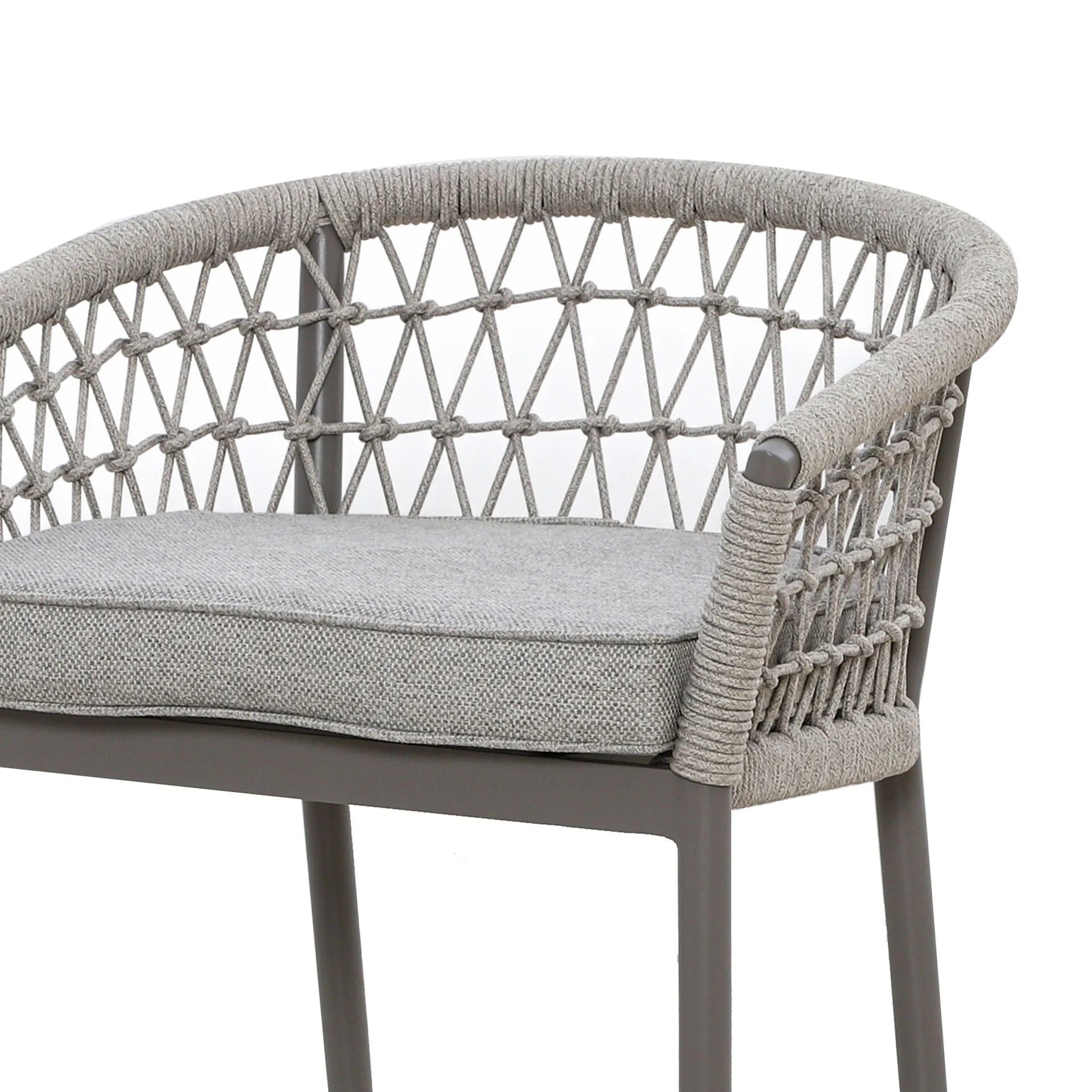 Monaco 6 Seater Low Bar Table - Cool Linen