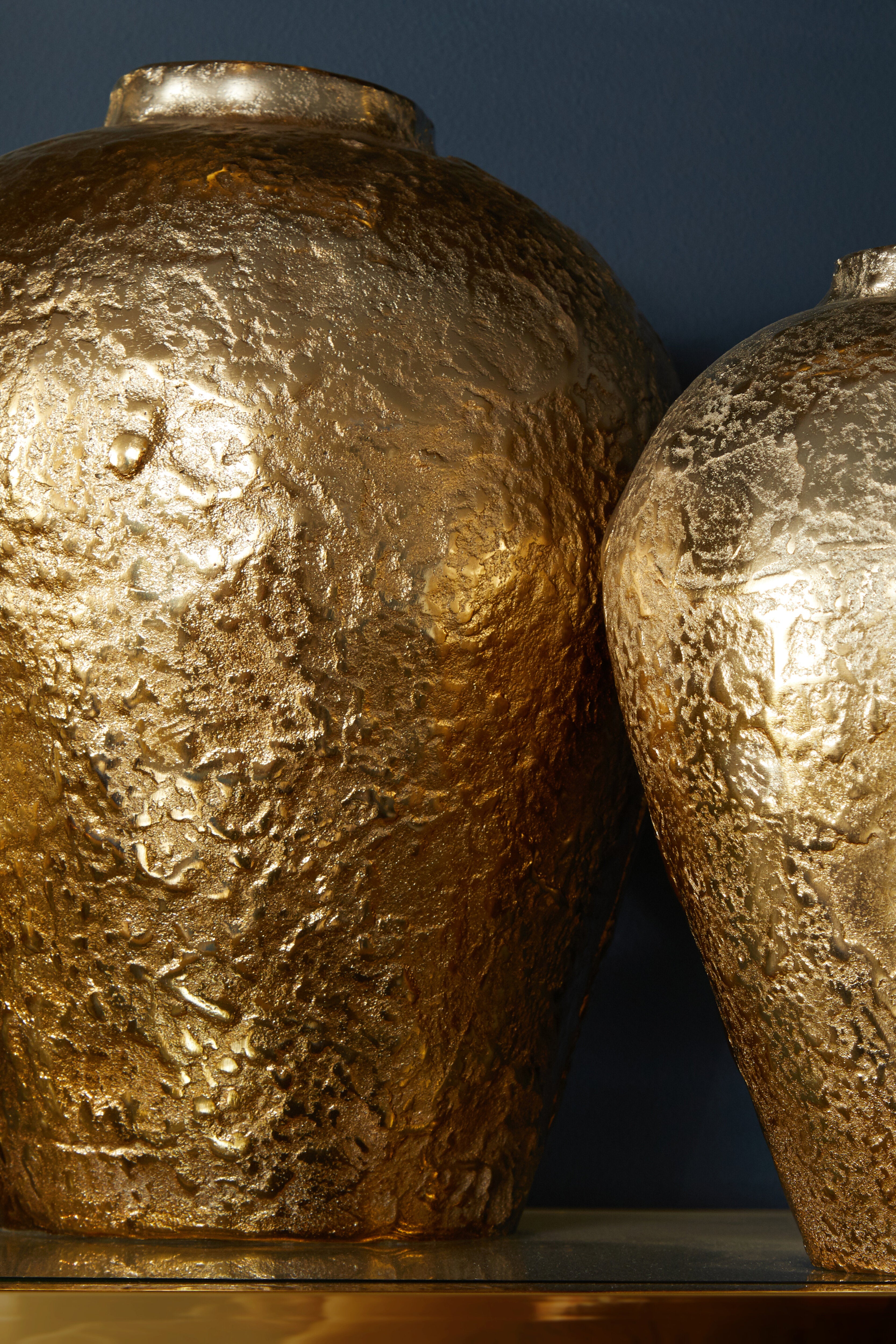 Acero Ombre Silver & Gold Finish Vase | Small