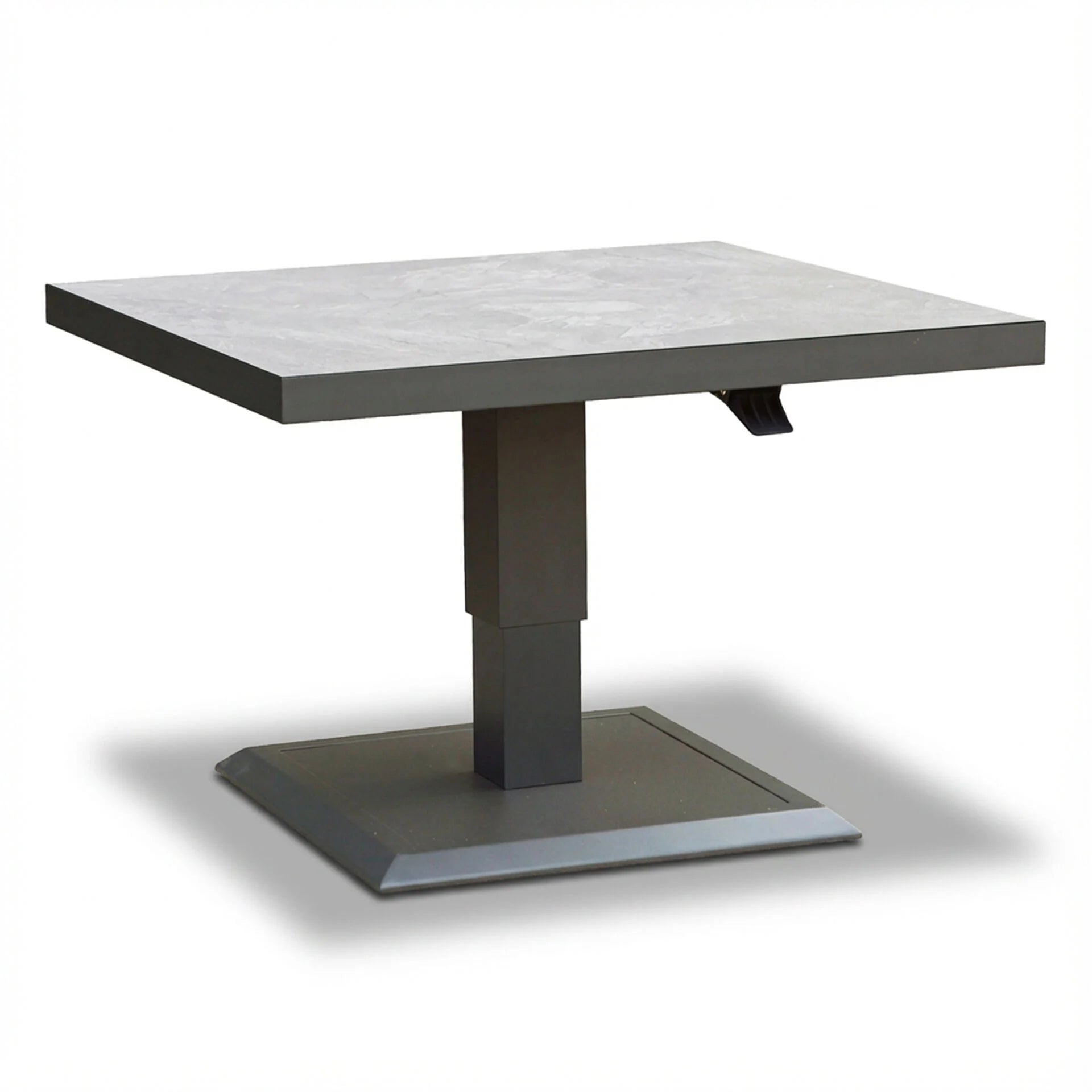 Monaco Square Corner Dining Set with Rising Table - Cool Linen