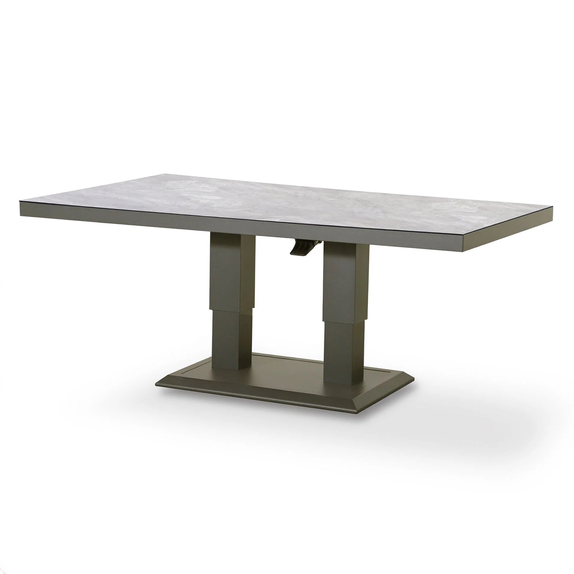 Monaco Rectangular Corner Dining Set with Rising Table - Cool Linen