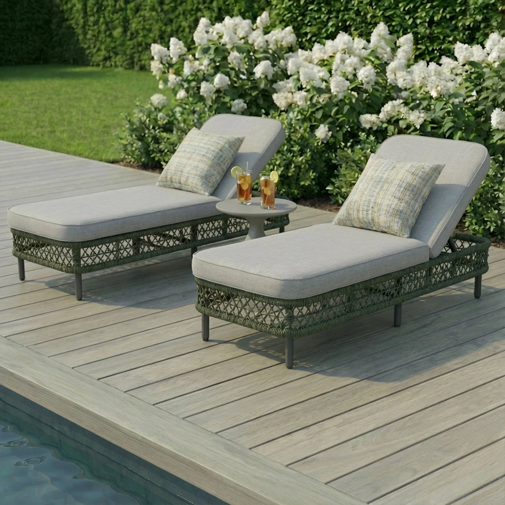 Monaco 3Pc Sunlounger Set - Ivy Green