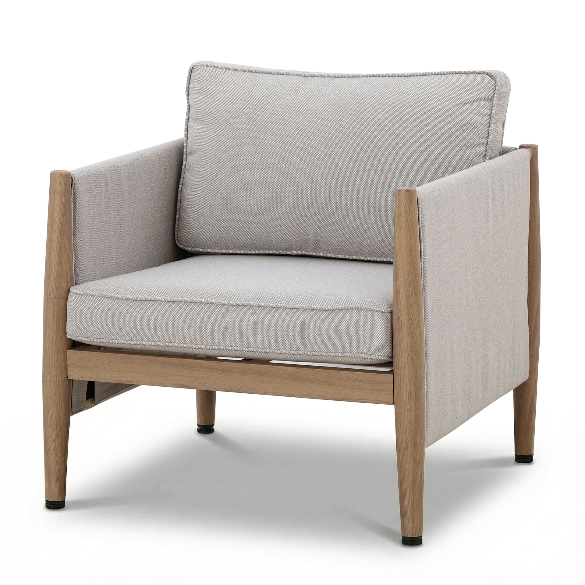 Burford Small Corner Sofa Set with Armchair & Seasonsure Cushions - Almond