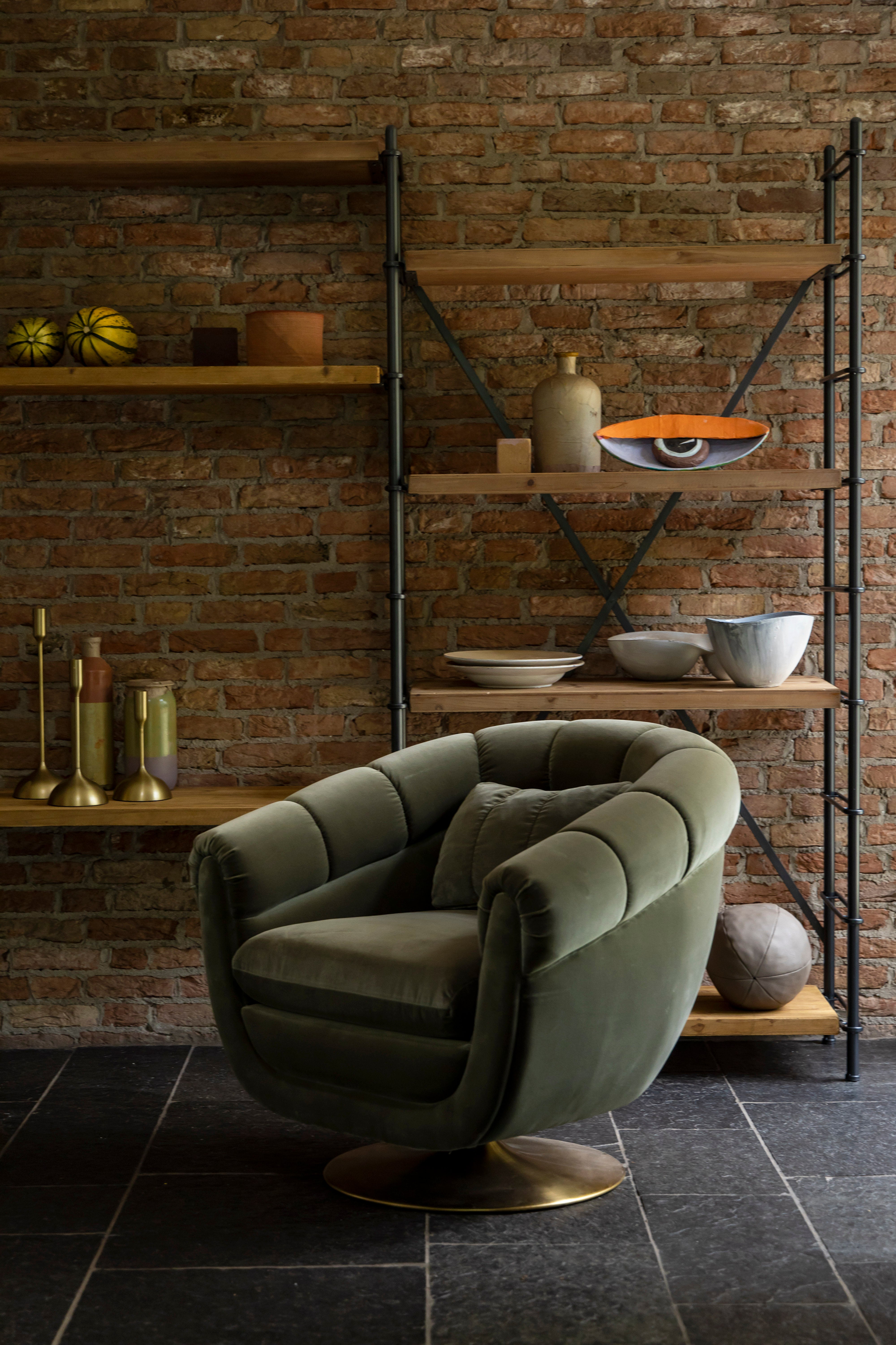 Dutchbone Iron & Wood Shelf Display Unit