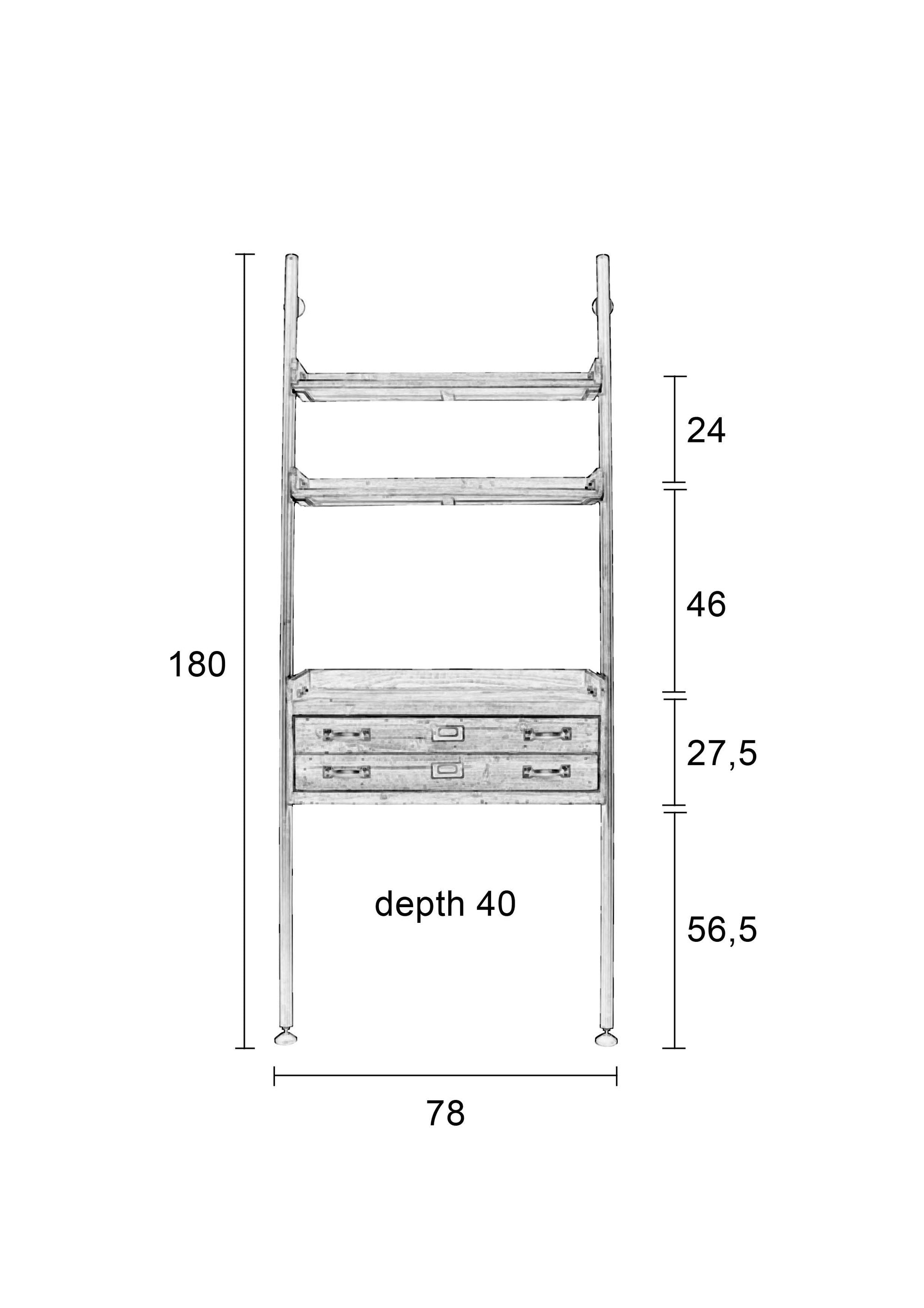 Rook Natural Fir Wood Leaning Display Unit