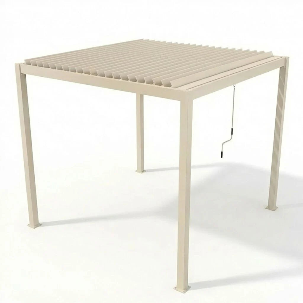Jupiter Pergola Aluminium Rectangular 30x30 - Frame Only - Latte